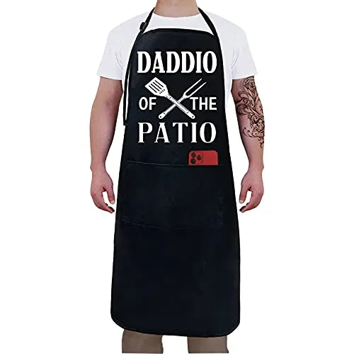 2 Pack - Aprons for Men ,Fathers Day,Dad Apron,Gifts for Dad - From Daughter Son For the Best Dad Husband Stepfather Birthday Barbecue Gift Funny for Mens Grilling Cooking Kitchen Chef BBQ Apron