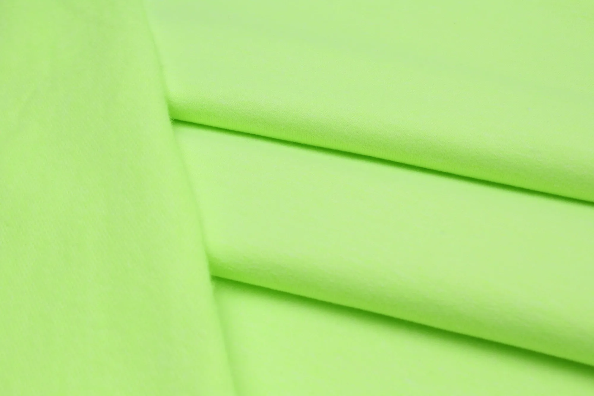 6 Mts Roll - Brushed Fleece Organic Cotton (Green Fluor) - OFFER: 6,50€/Meter