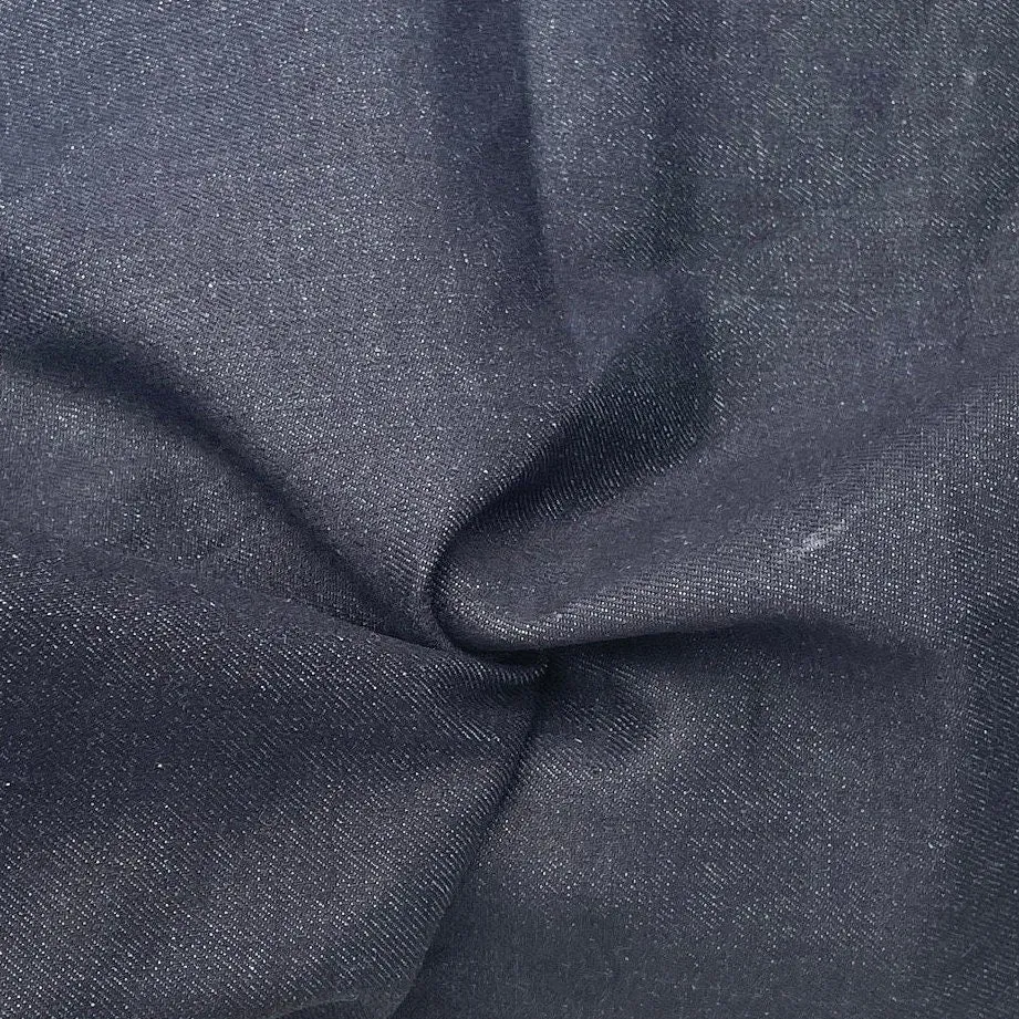 60" 100% Cotton Italian Denim Dark Indigo 10 OZ Woven Fabric By the Yard