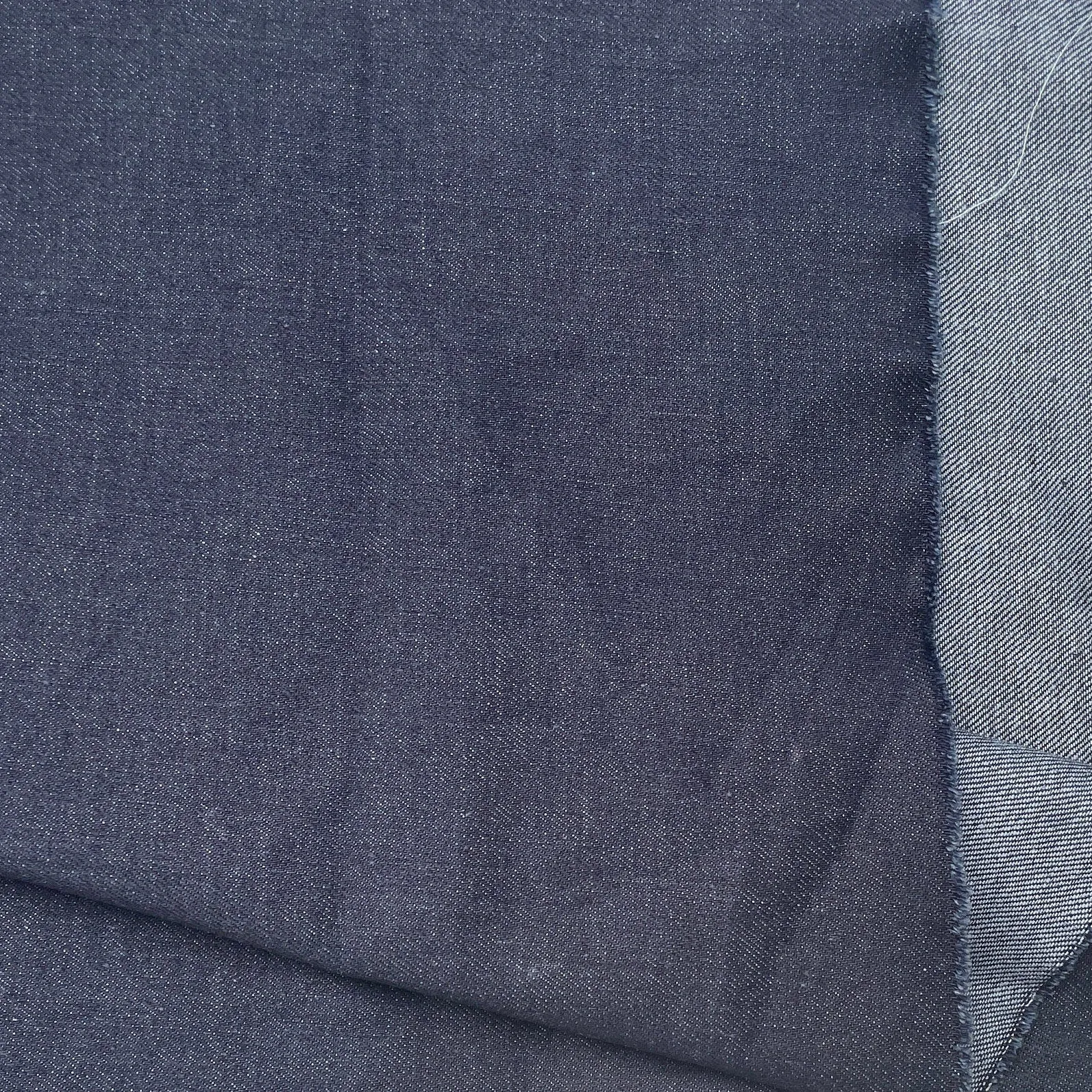 60" 100% Cotton Italian Denim Dark Indigo 10 OZ Woven Fabric By the Yard