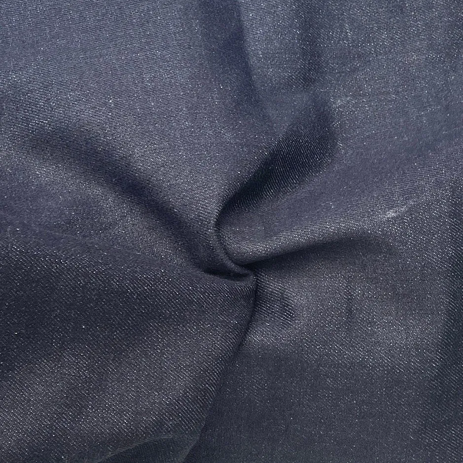 60" 100% Cotton Italian Denim Dark Indigo 10 OZ Woven Fabric By the Yard