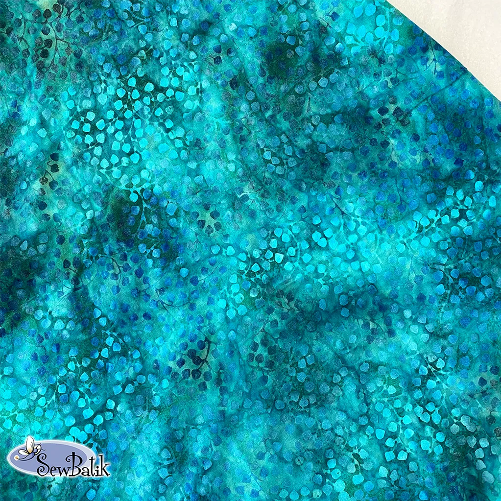 69" Cotton Jersey Knit - Gardenista Vine - Ocean Teal