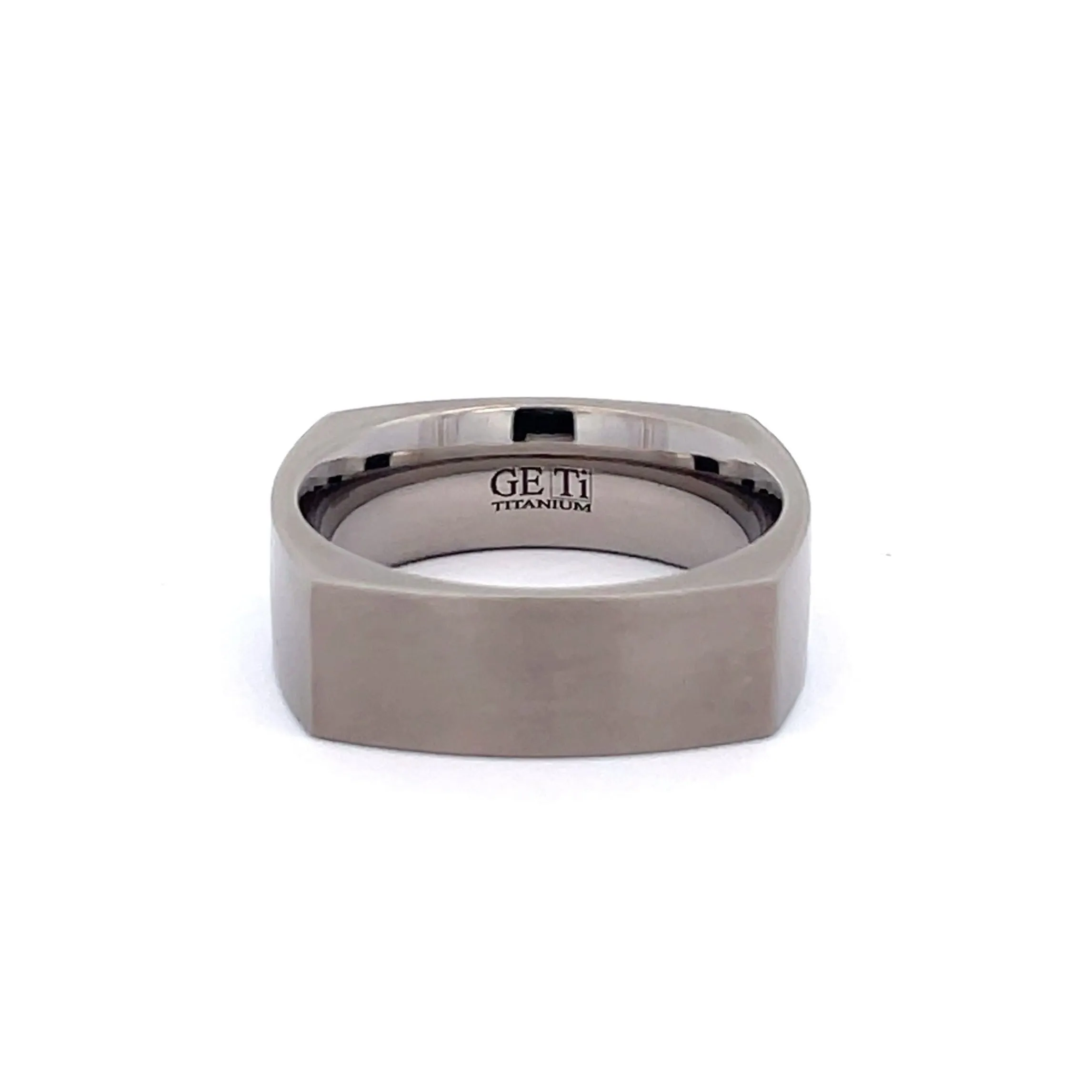 7mm Titanium Gent's Angled Ring Size R