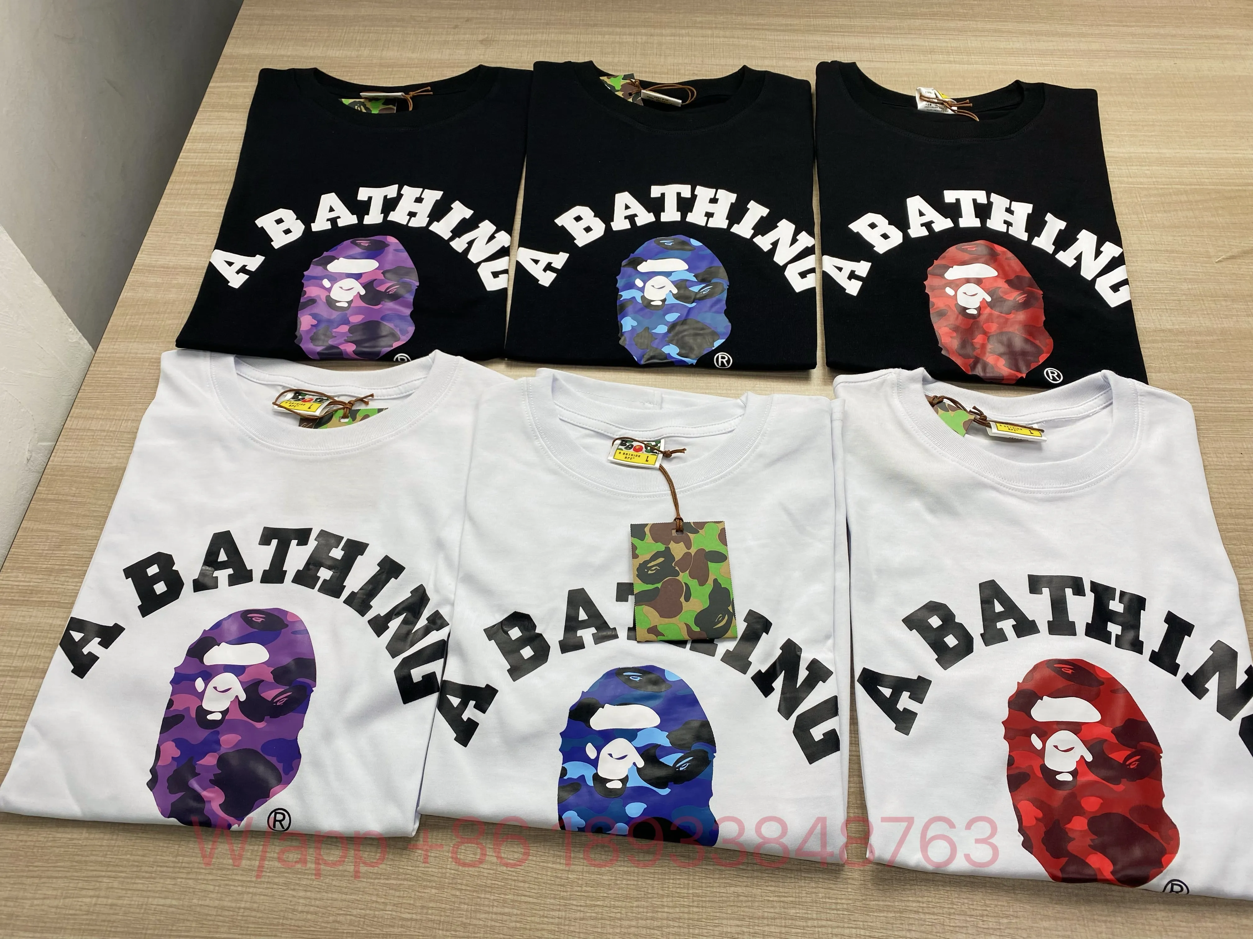 A bape bathing   ape men women black white tshirts