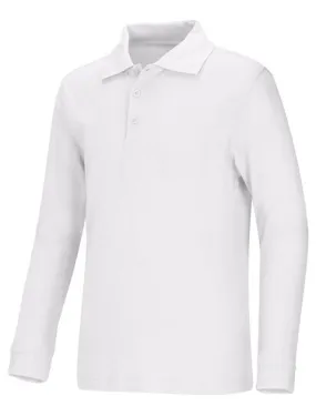 A  Jersey Polo White Long Sleeve