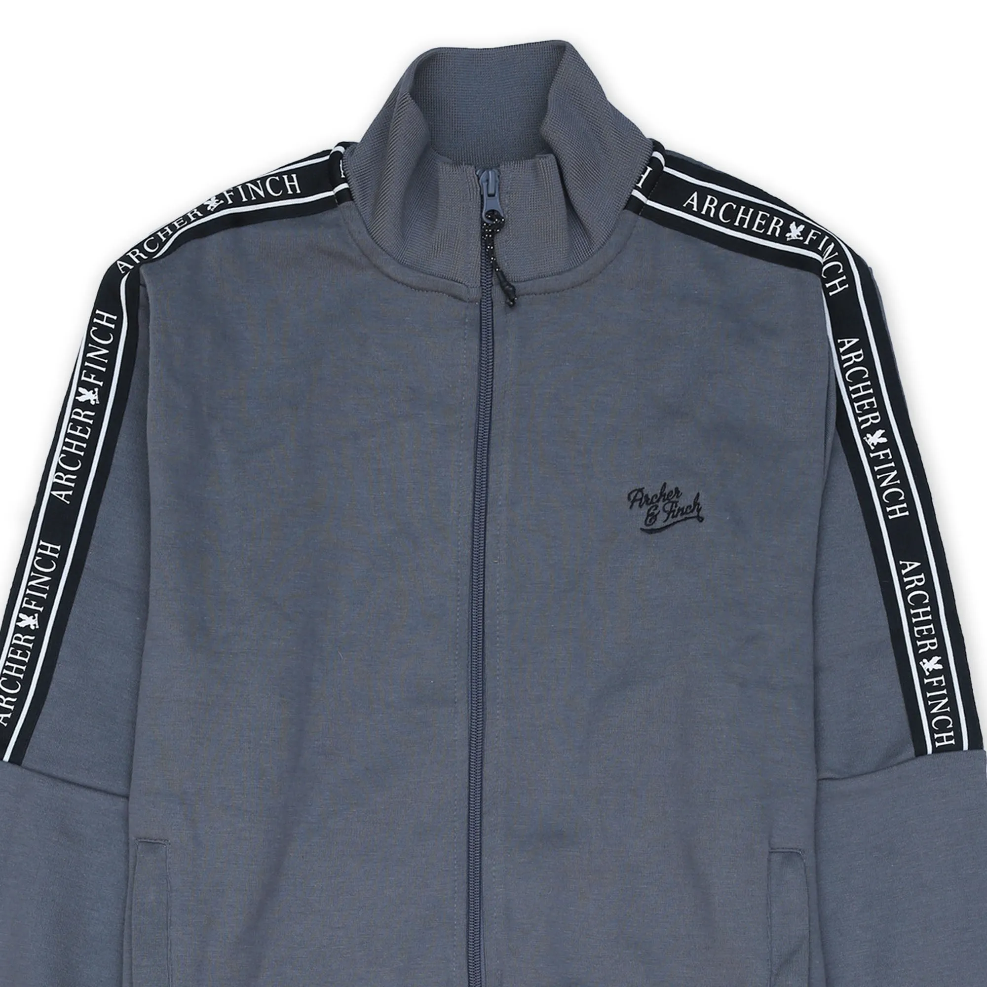 AF - Men 'Gray' Zippr & Truosers With Side Stripe Tracksuit  AF524