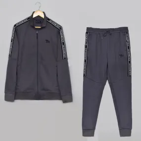 AF - Men 'Gray' Zippr & Truosers With Side Stripe Tracksuit  AF524