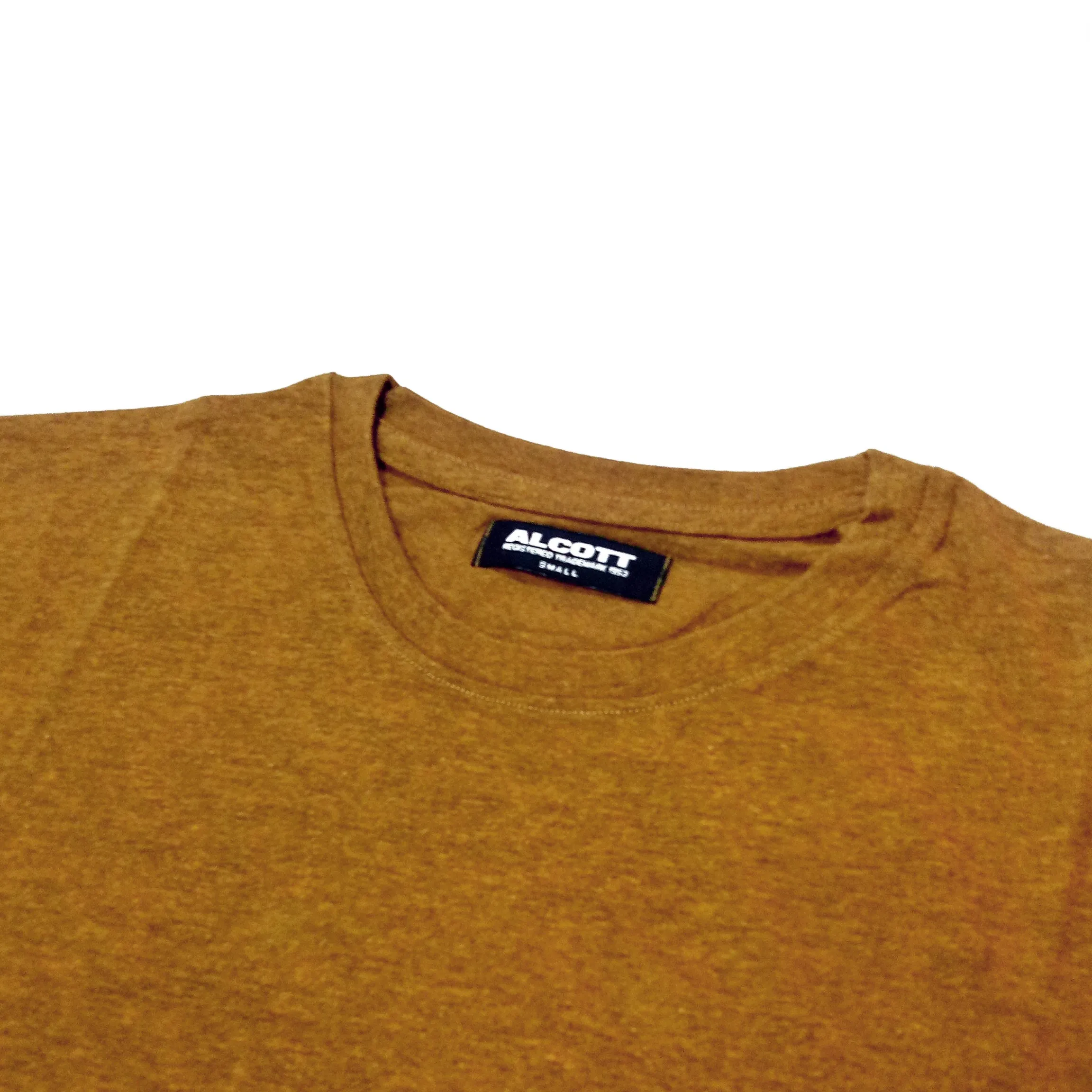 AL - Men 'Mustard' Basic Plain Cotton T-Shirt AL787