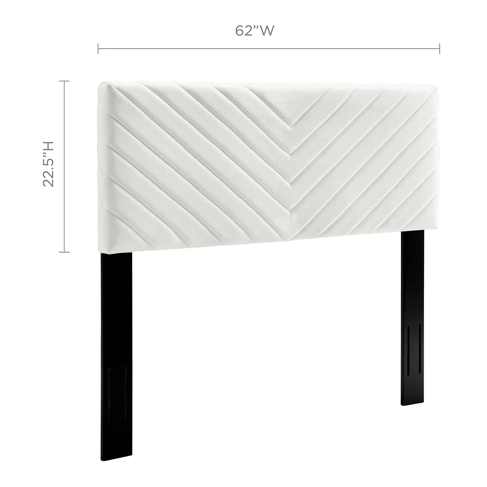 Alyson Angular Channel Tufted Performance Velvet Headboard by Modway