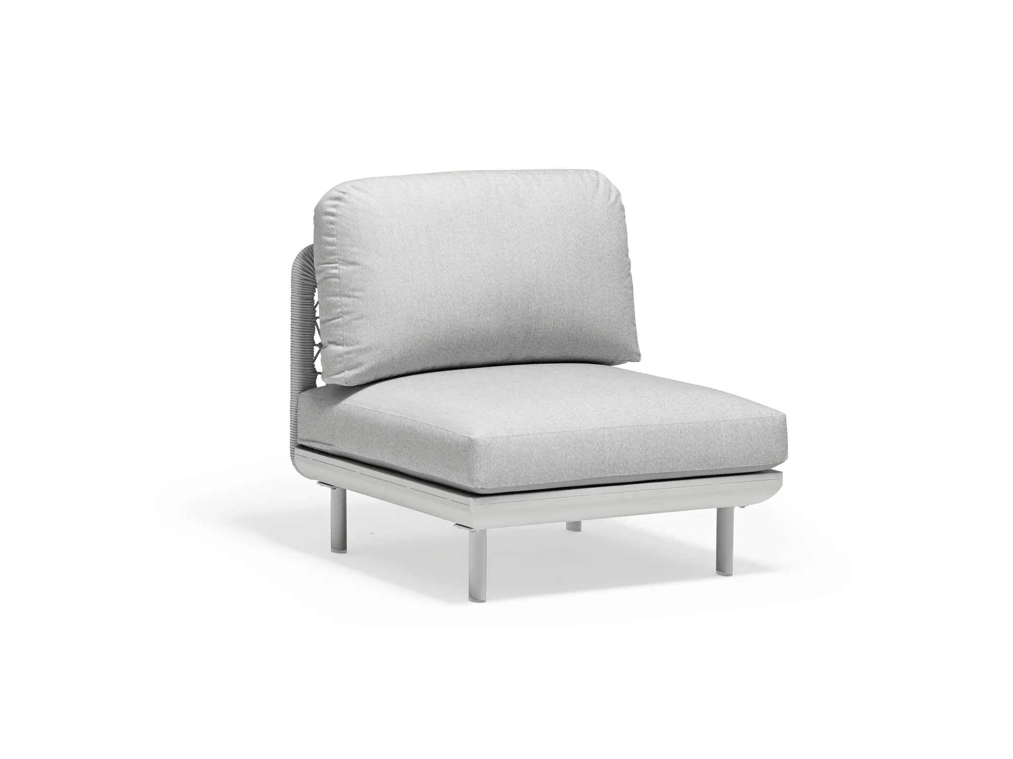 Amberly Armless Chair in Light Grey