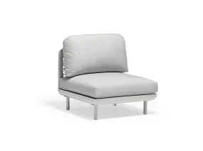 Amberly Armless Chair in Light Grey