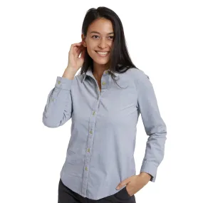 Annabela Slim Fit Stretch Corduroy Shirts - Gray (Final Sale)