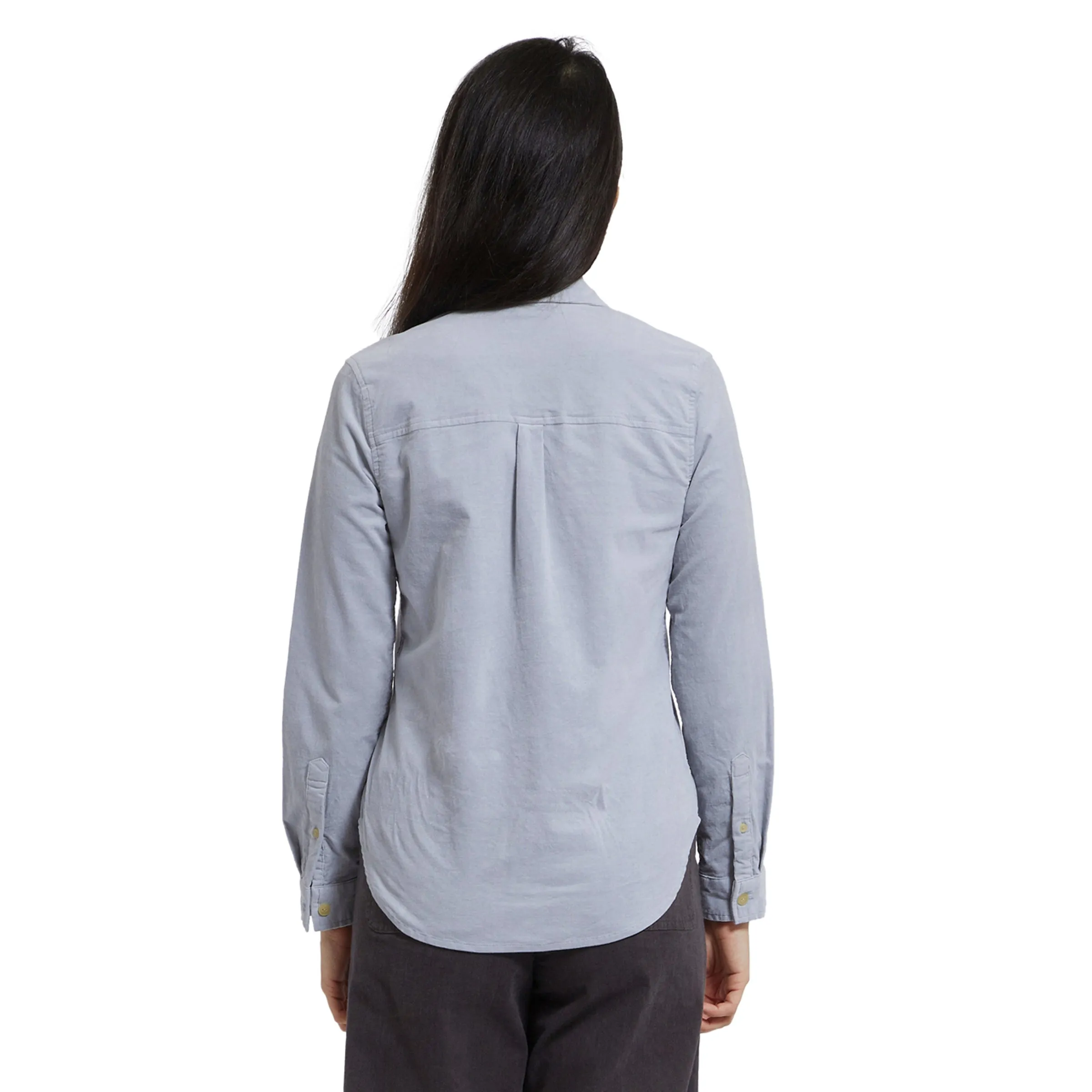 Annabela Slim Fit Stretch Corduroy Shirts - Gray (Final Sale)