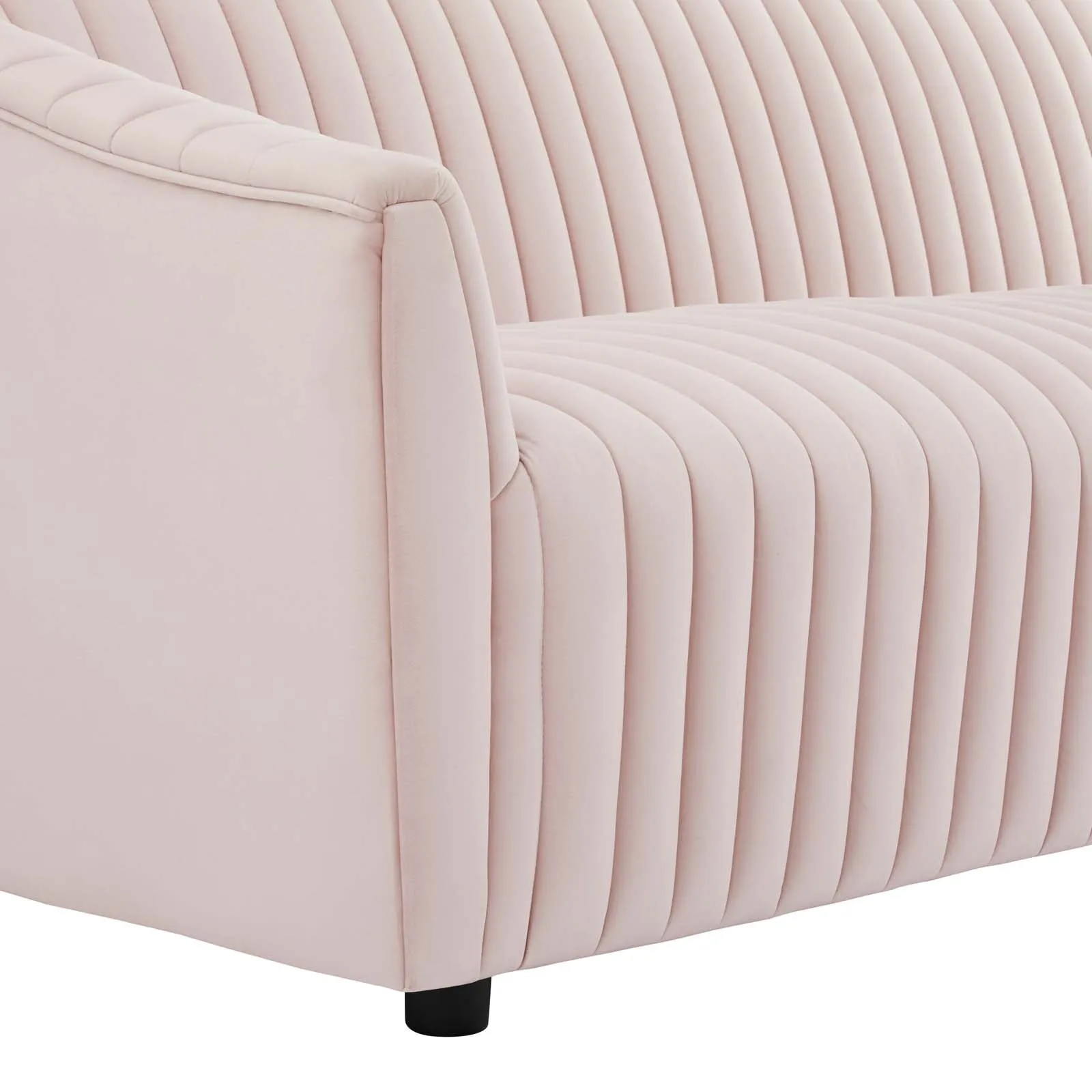 Announce Performance Velvet Channel Tufted Loveseat by Modway