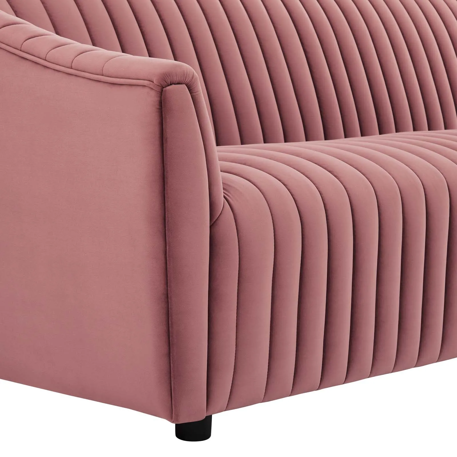 Announce Performance Velvet Channel Tufted Loveseat by Modway