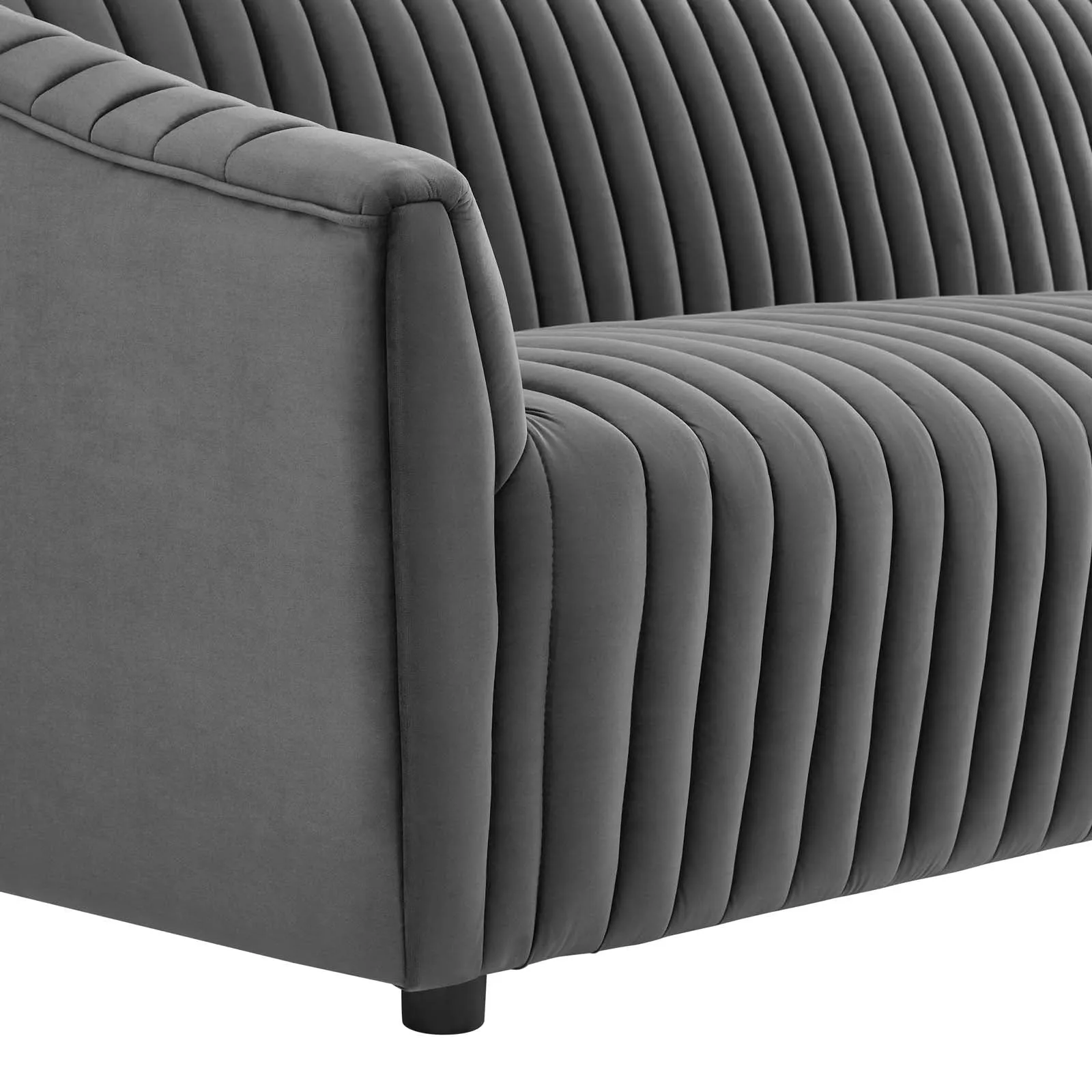 Announce Performance Velvet Channel Tufted Loveseat by Modway