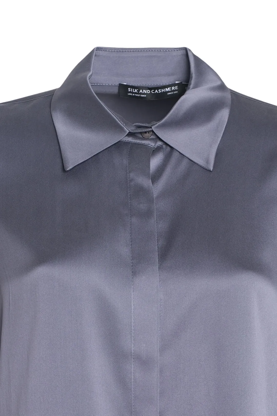 Anthracite Pure Silk Audrey Shirt