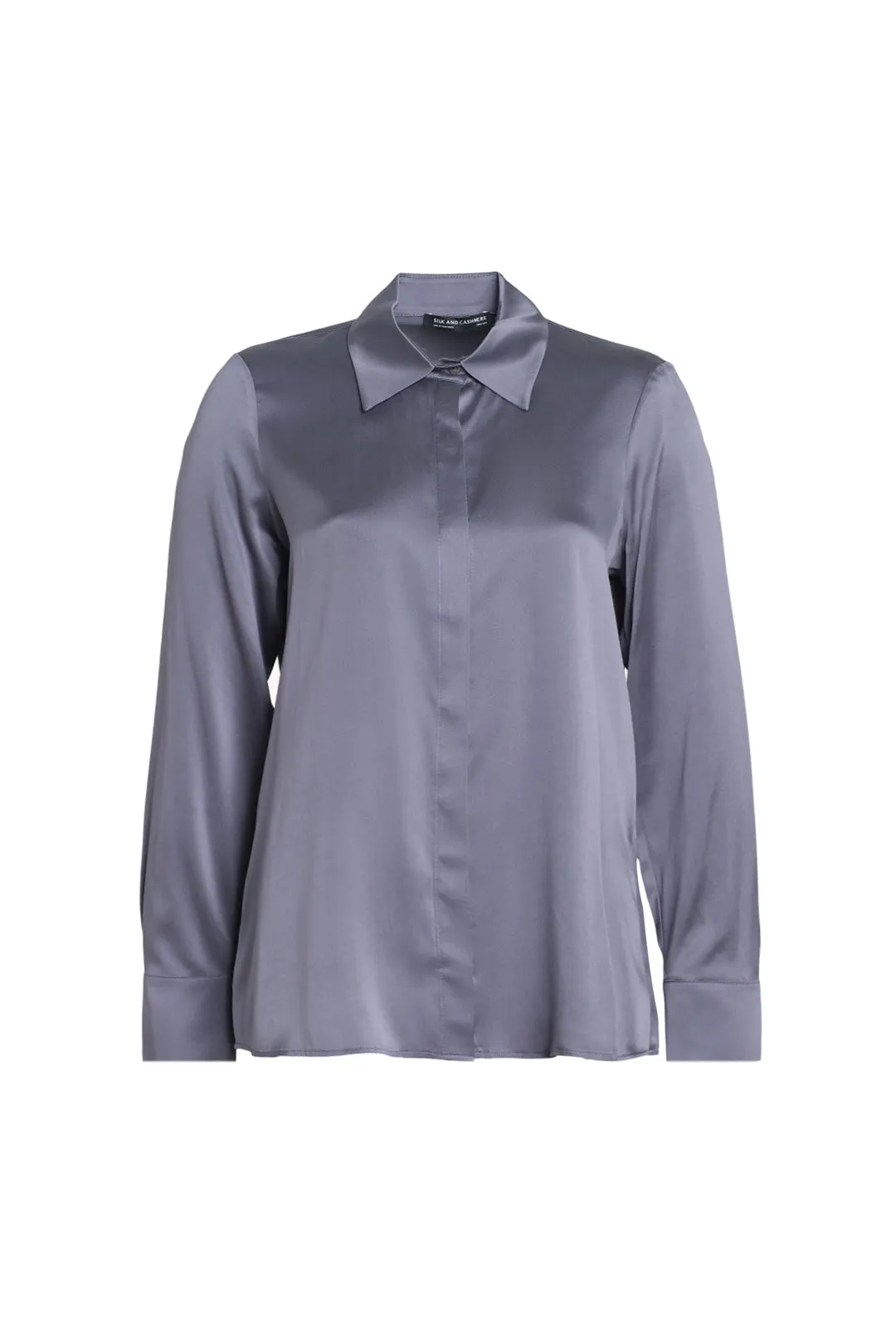 Anthracite Pure Silk Audrey Shirt