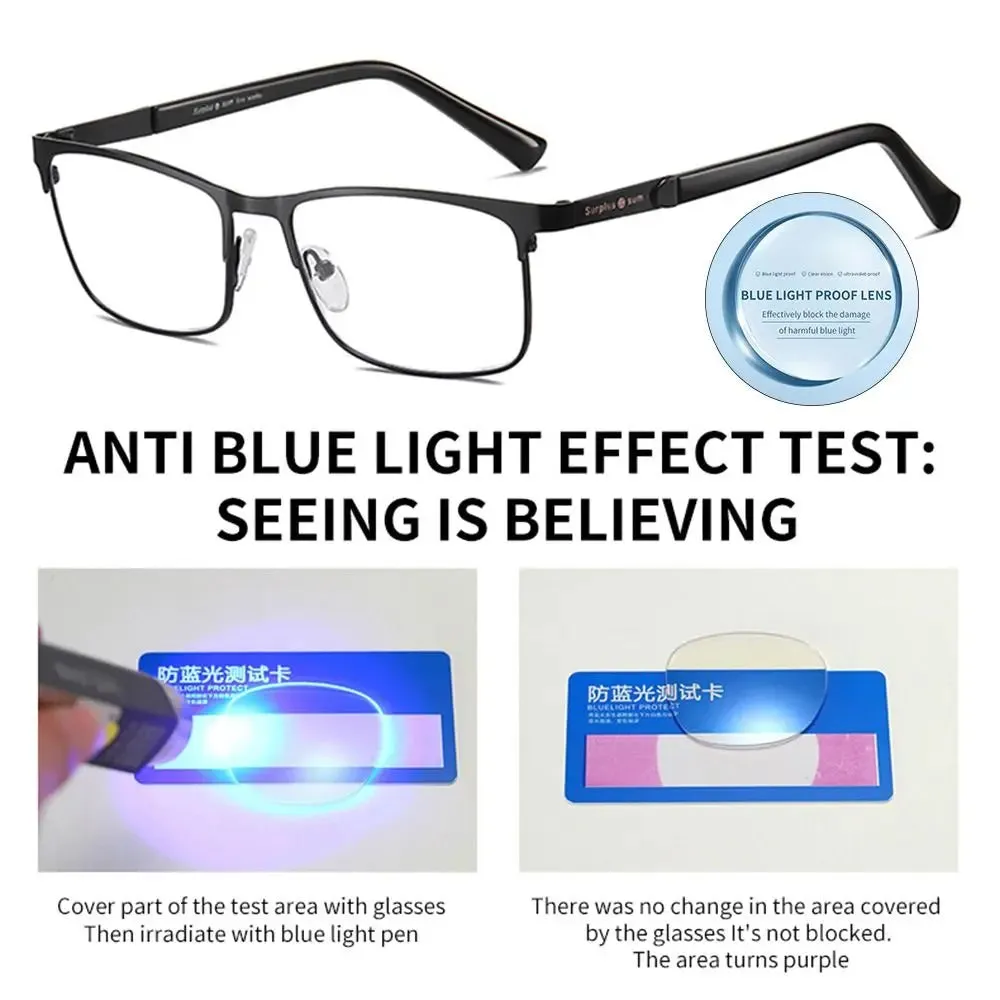 Anti-Blue Light Business Reading Glasses Eye Protection Ultra Light Frame Office Myopia Eyeglasses For Men Women Vision Care