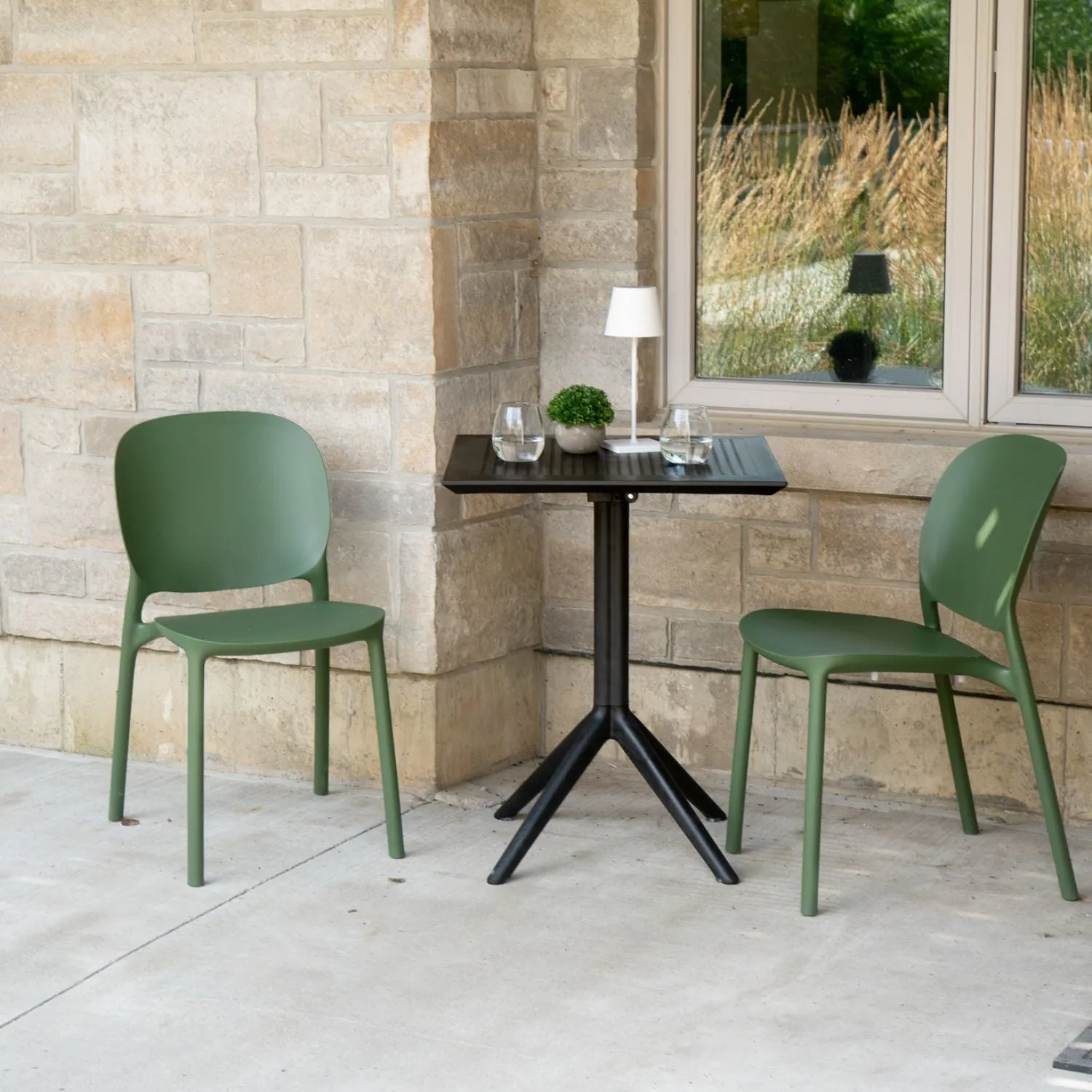 Arc Olive Green Side Chair