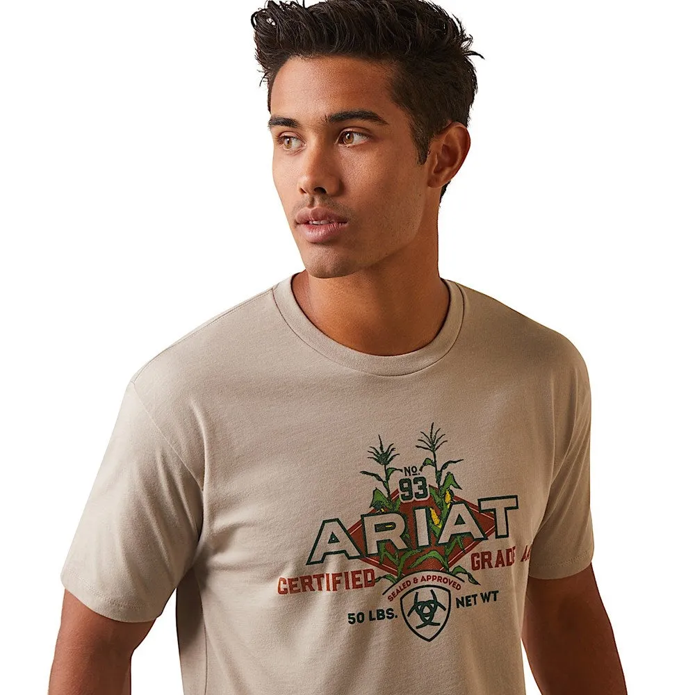 Ariat Mens Hybrid Seed T-Shirt Khaki Heather