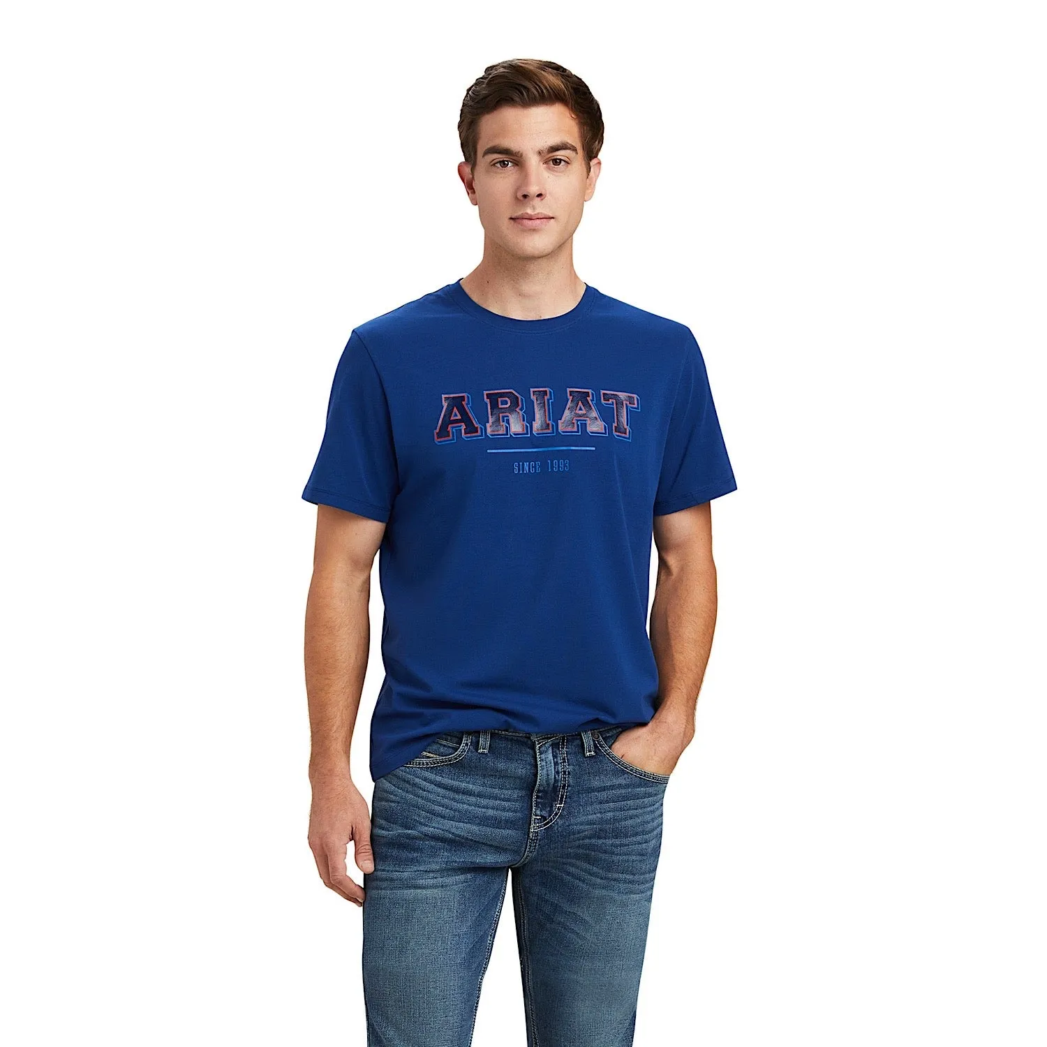 Ariat Men's Varsity T-Shirt Estate Blue