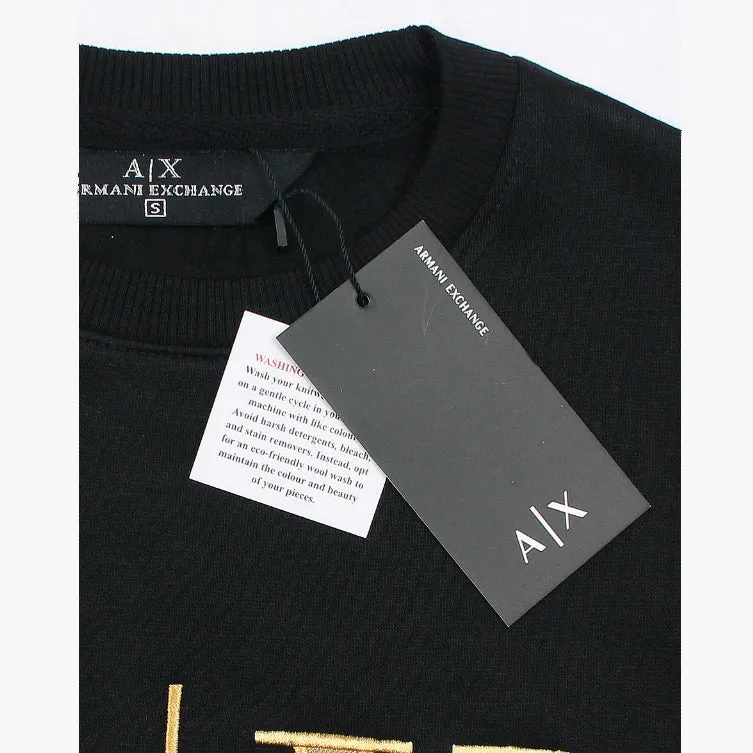 AX - Men 'Black' Embroidery Fleece Sweatshirt AX360