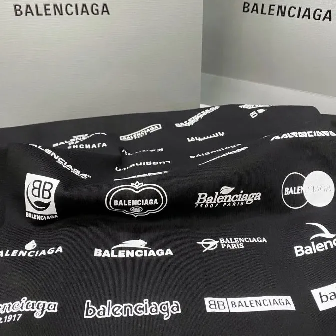 BA - Men 'Black' Balenciaga Logo Collection Printed Oversized T-Shirt BA797