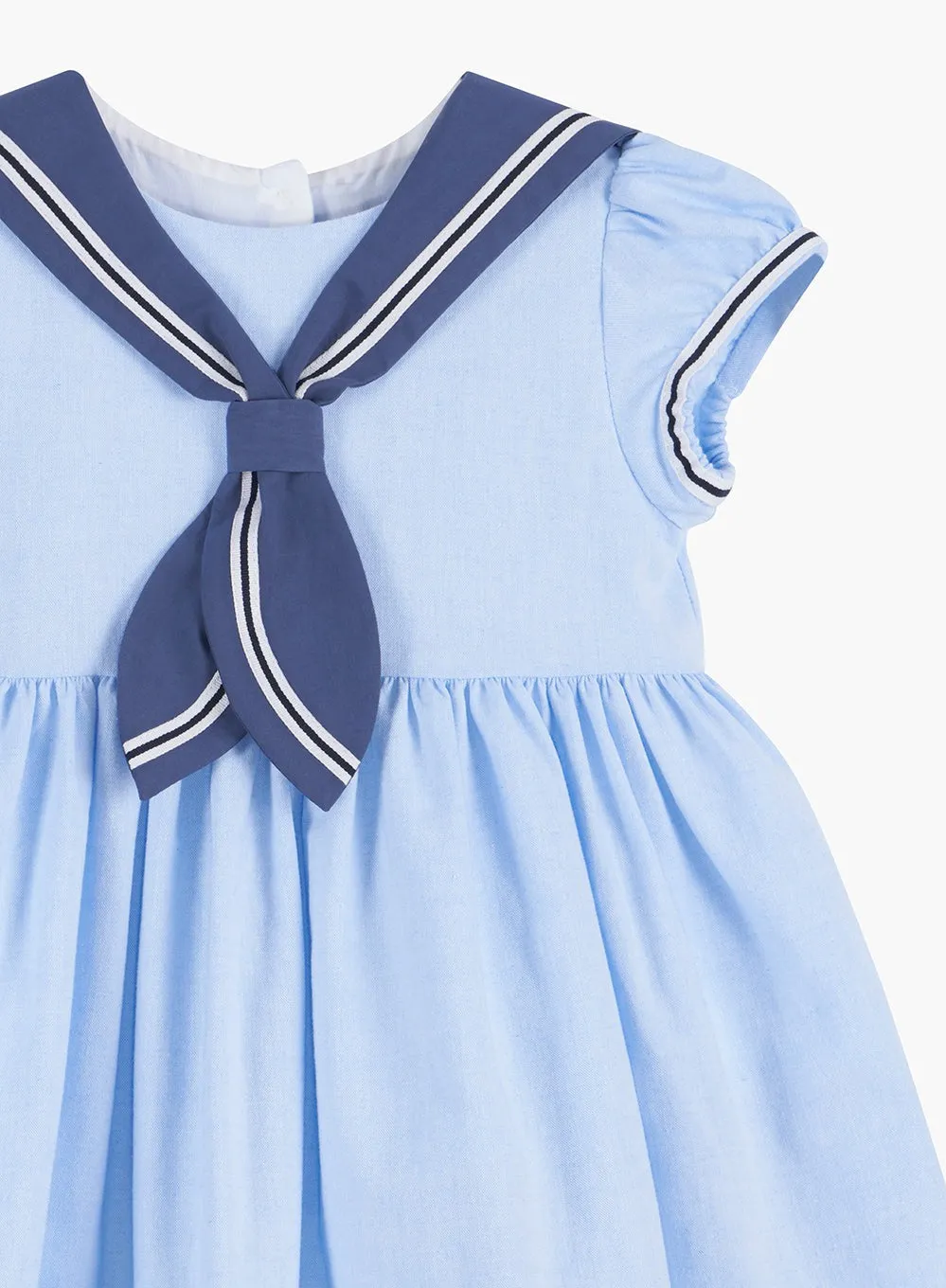 Baby Philippa Sailor Dress in Pale Blue