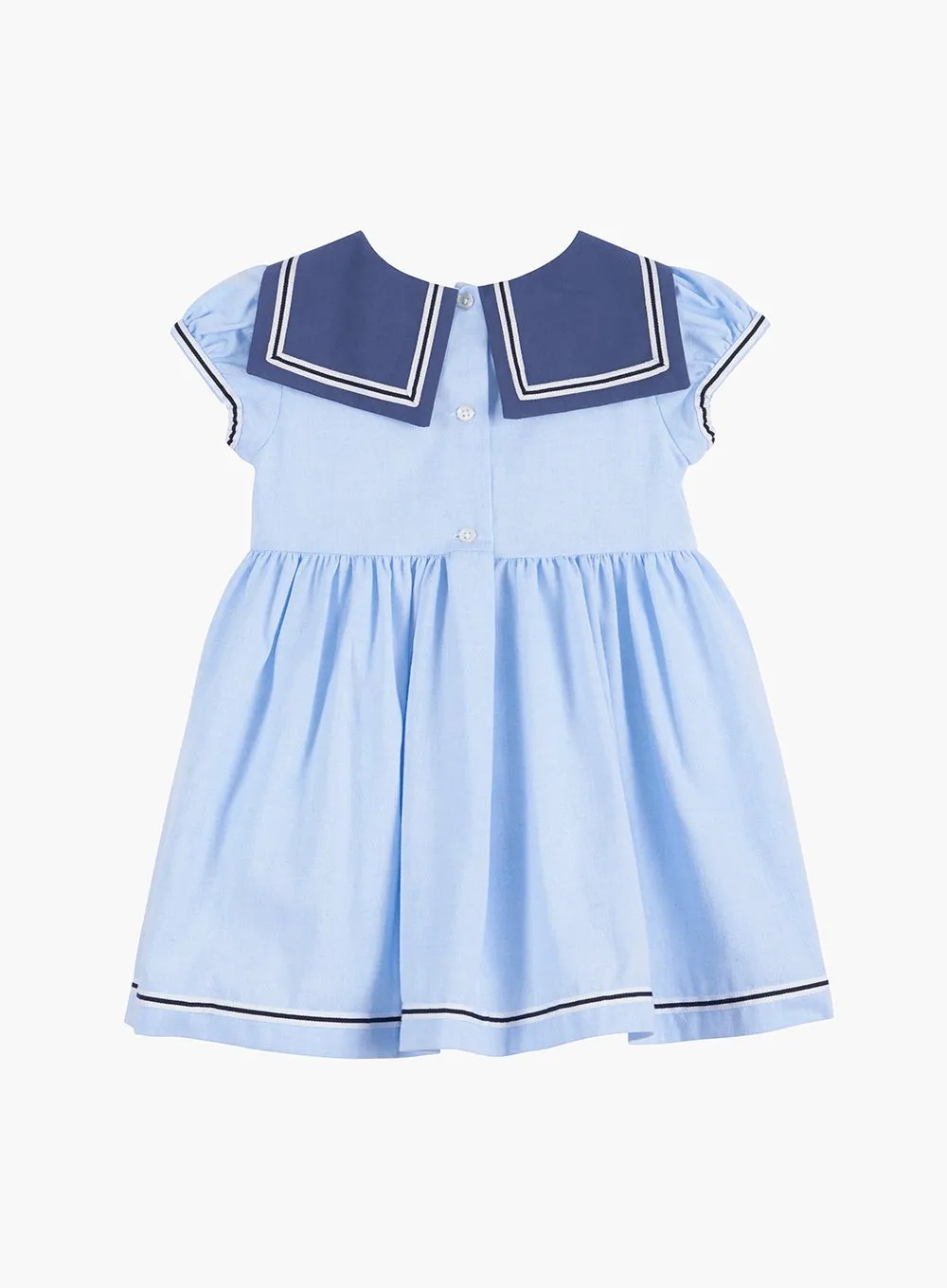 Baby Philippa Sailor Dress in Pale Blue