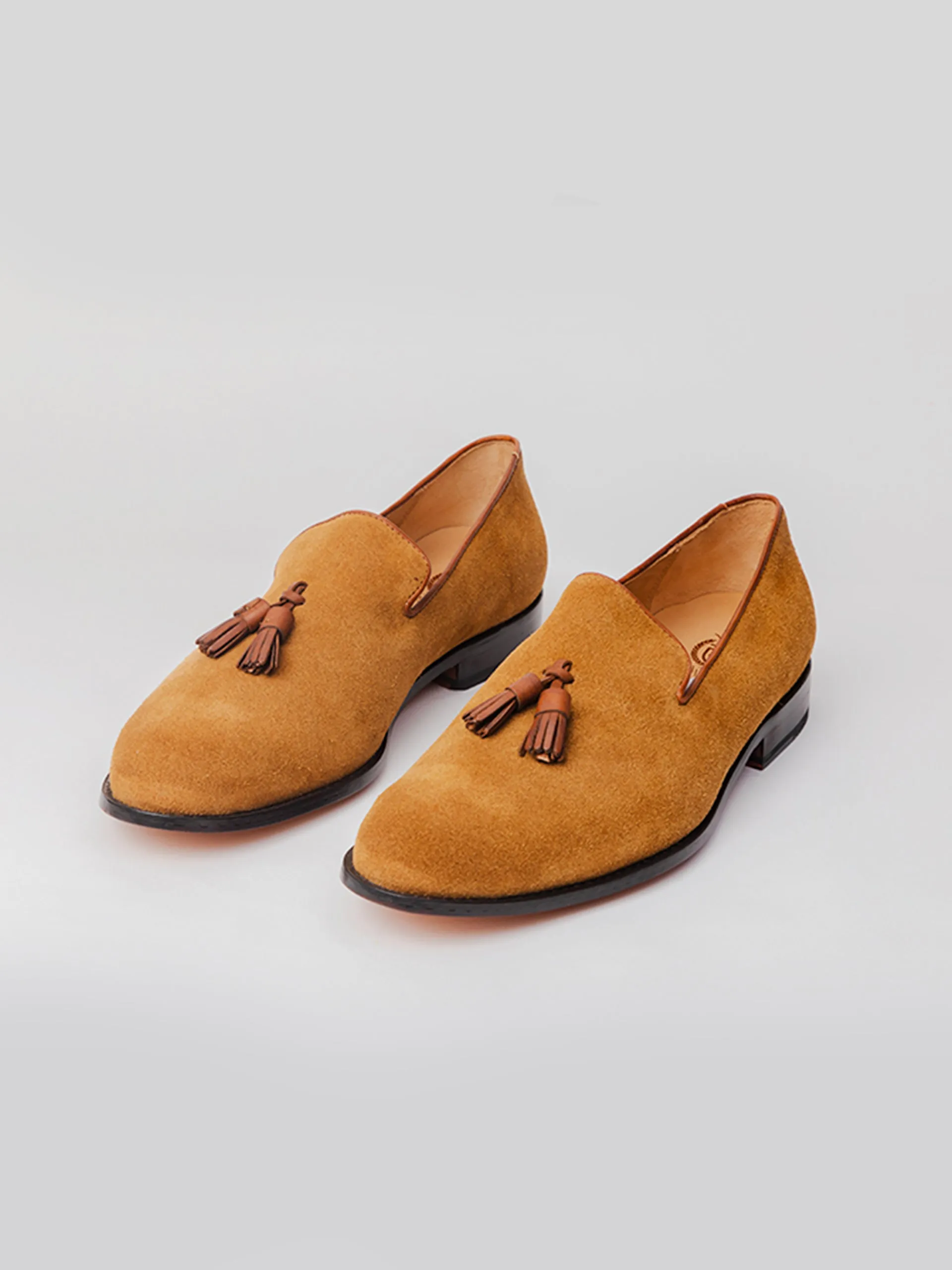 Baron Tassel Loafer - Sand Suede