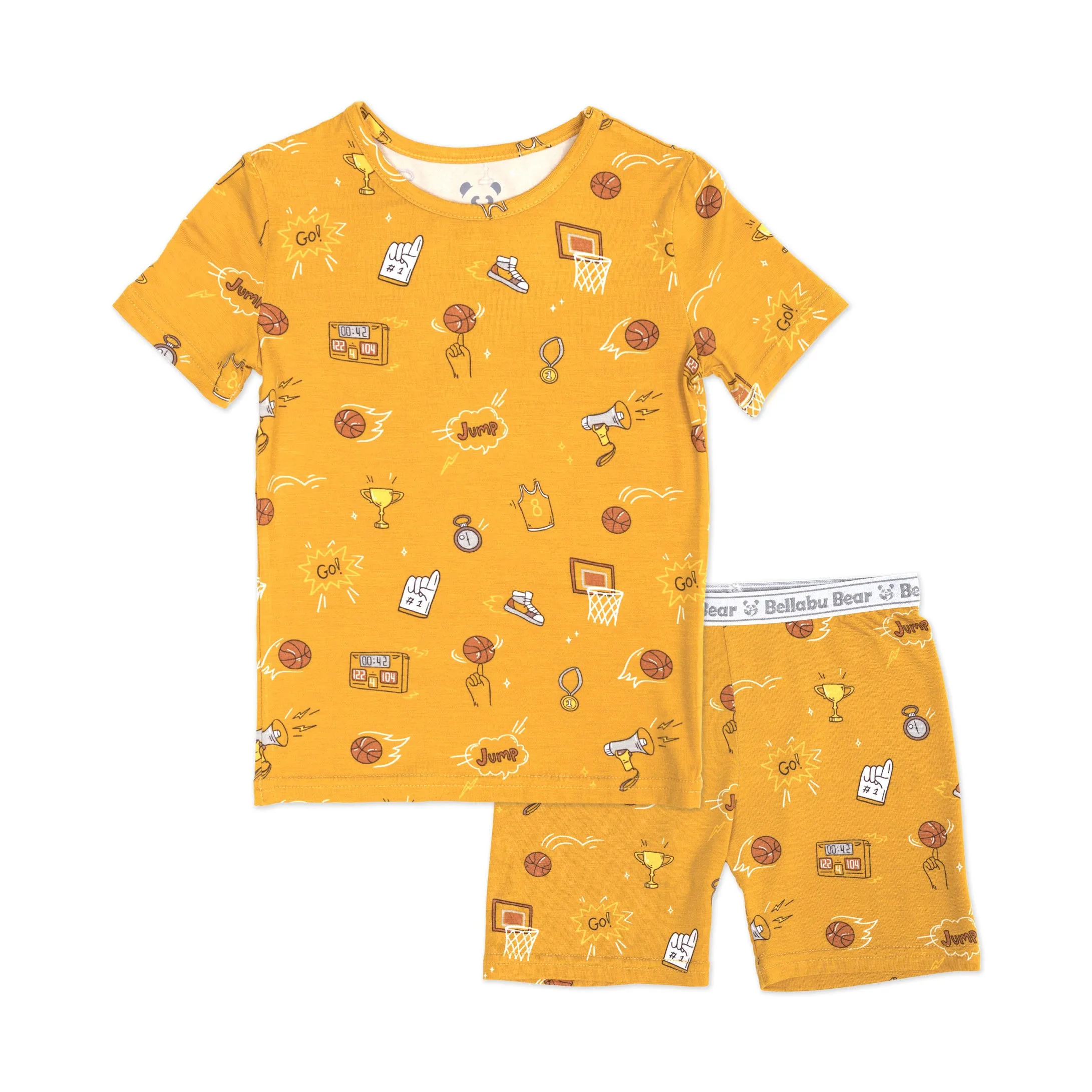 Basketball Bamboo Kids Pajama Short Set