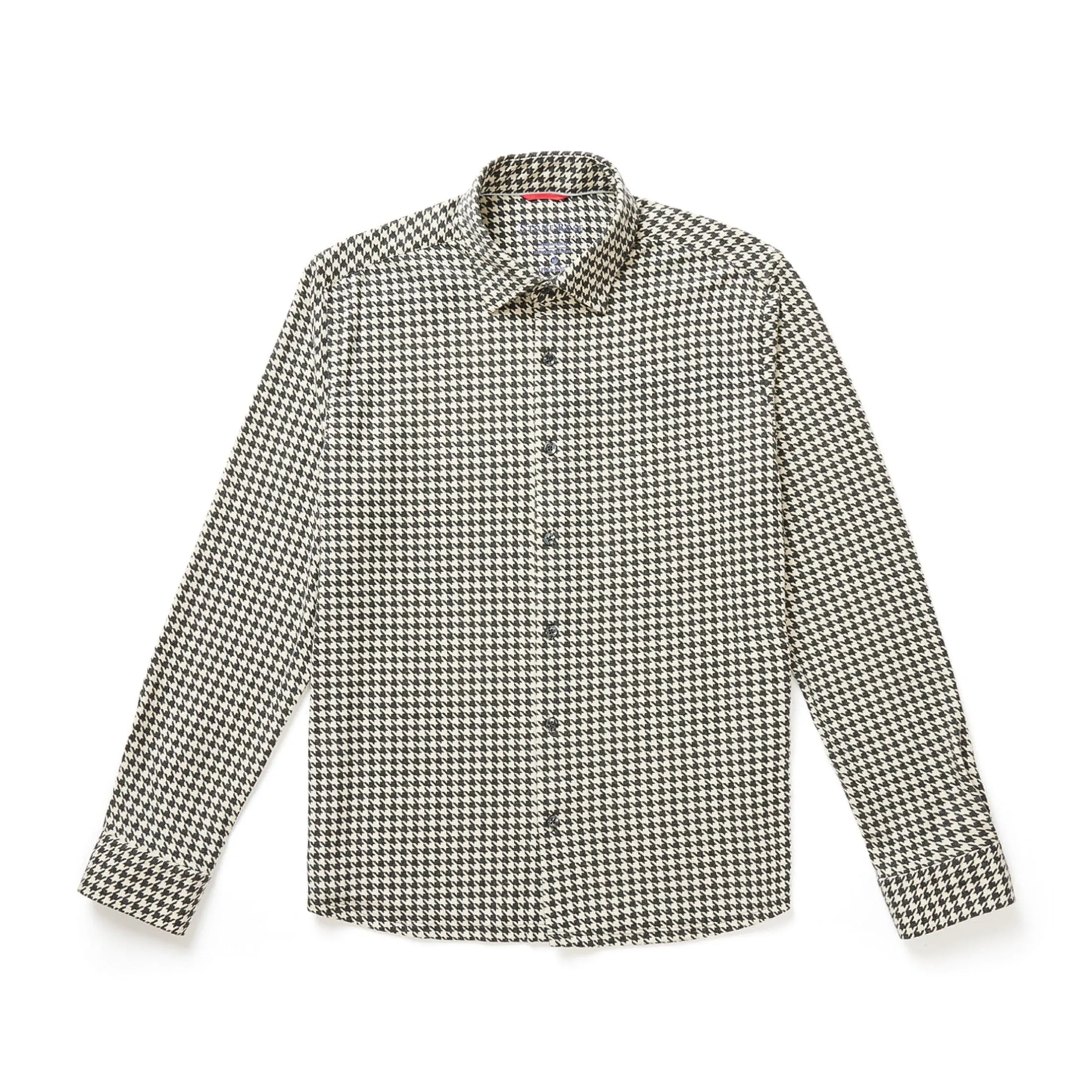 Beige Houndstooth Fleece Shirt