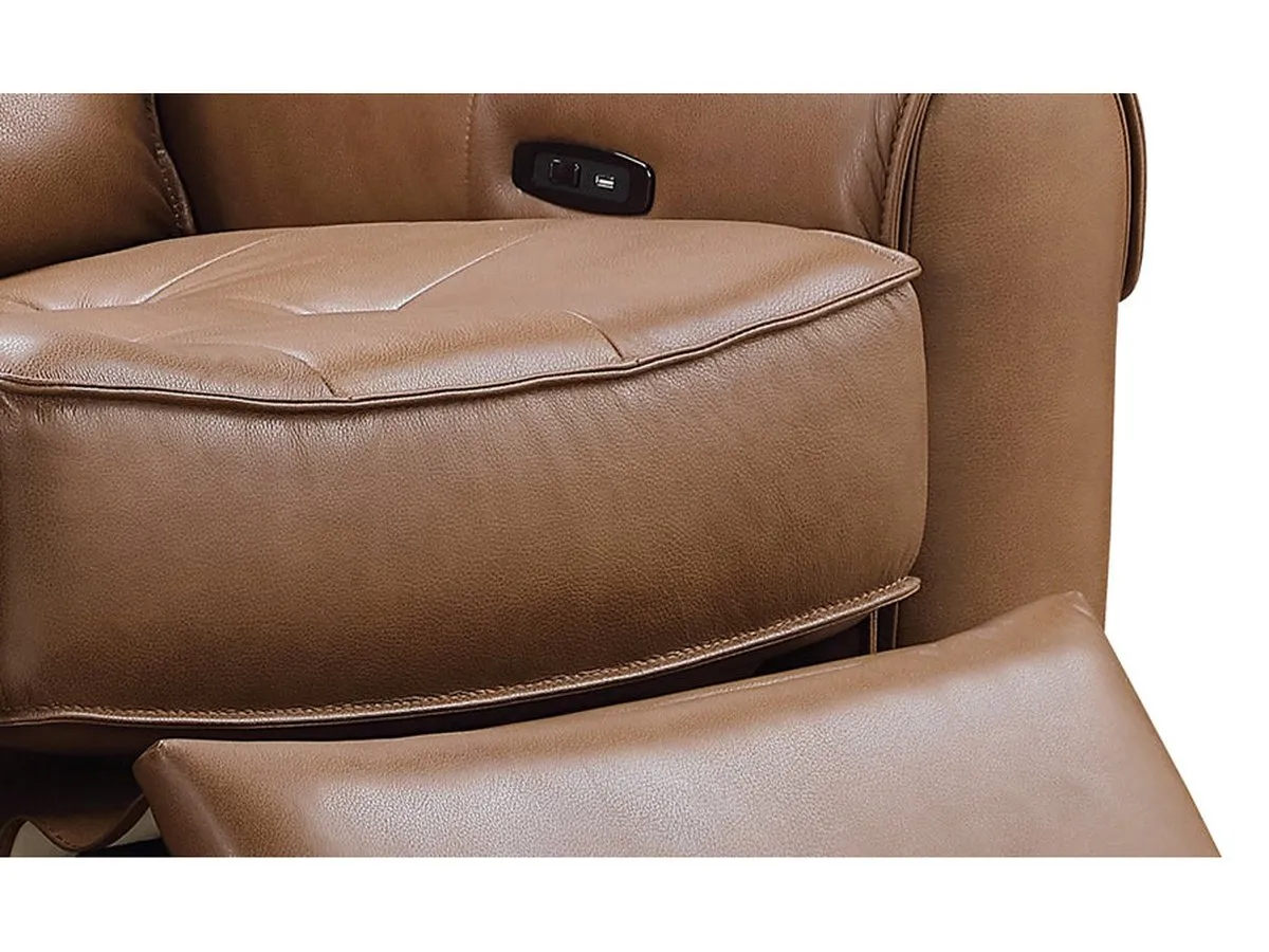 Bemelman Leather Power Reclining Loveseat