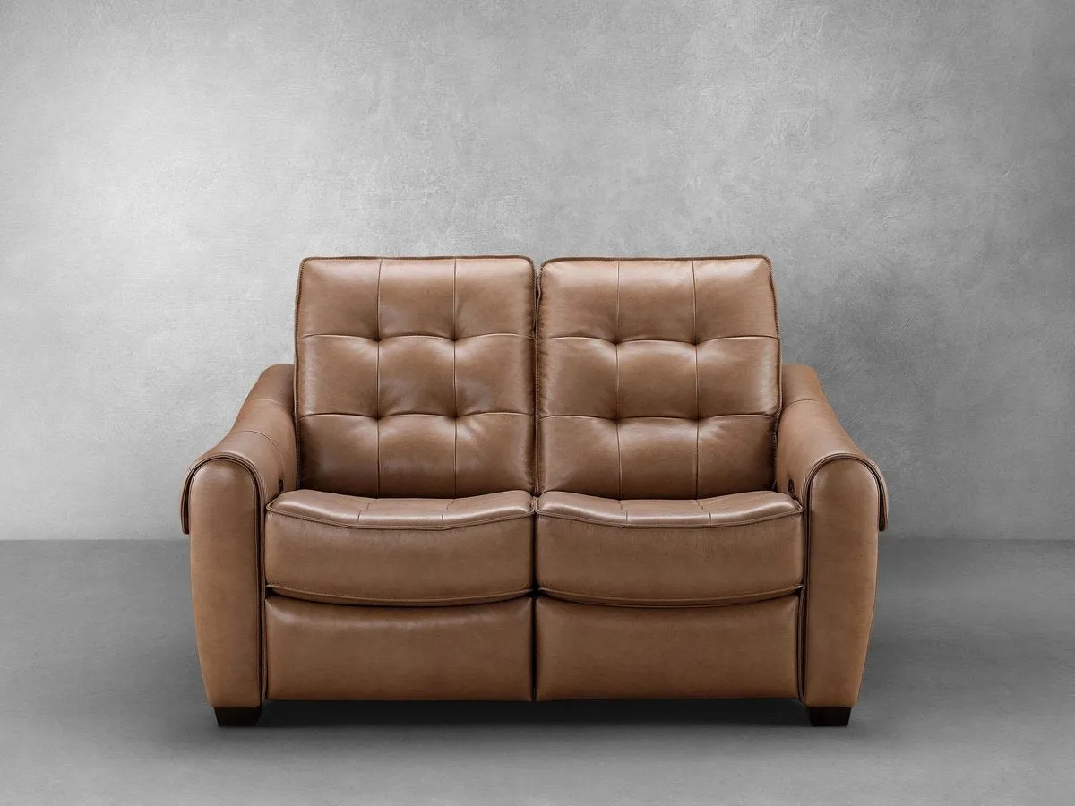 Bemelman Leather Power Reclining Loveseat