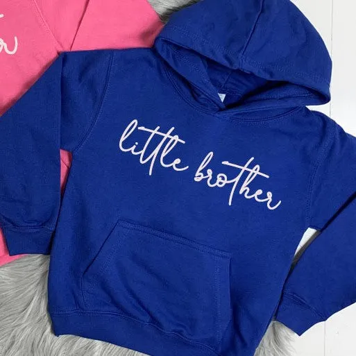 Big Sister/Little Brother Matching Script Hoodies (MRK X)