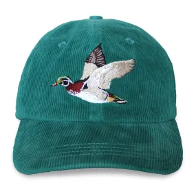 Bird Collective Wood Duck Corduroy Hat, Teal