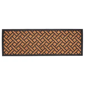 Black Weave Wide Coir Doormat