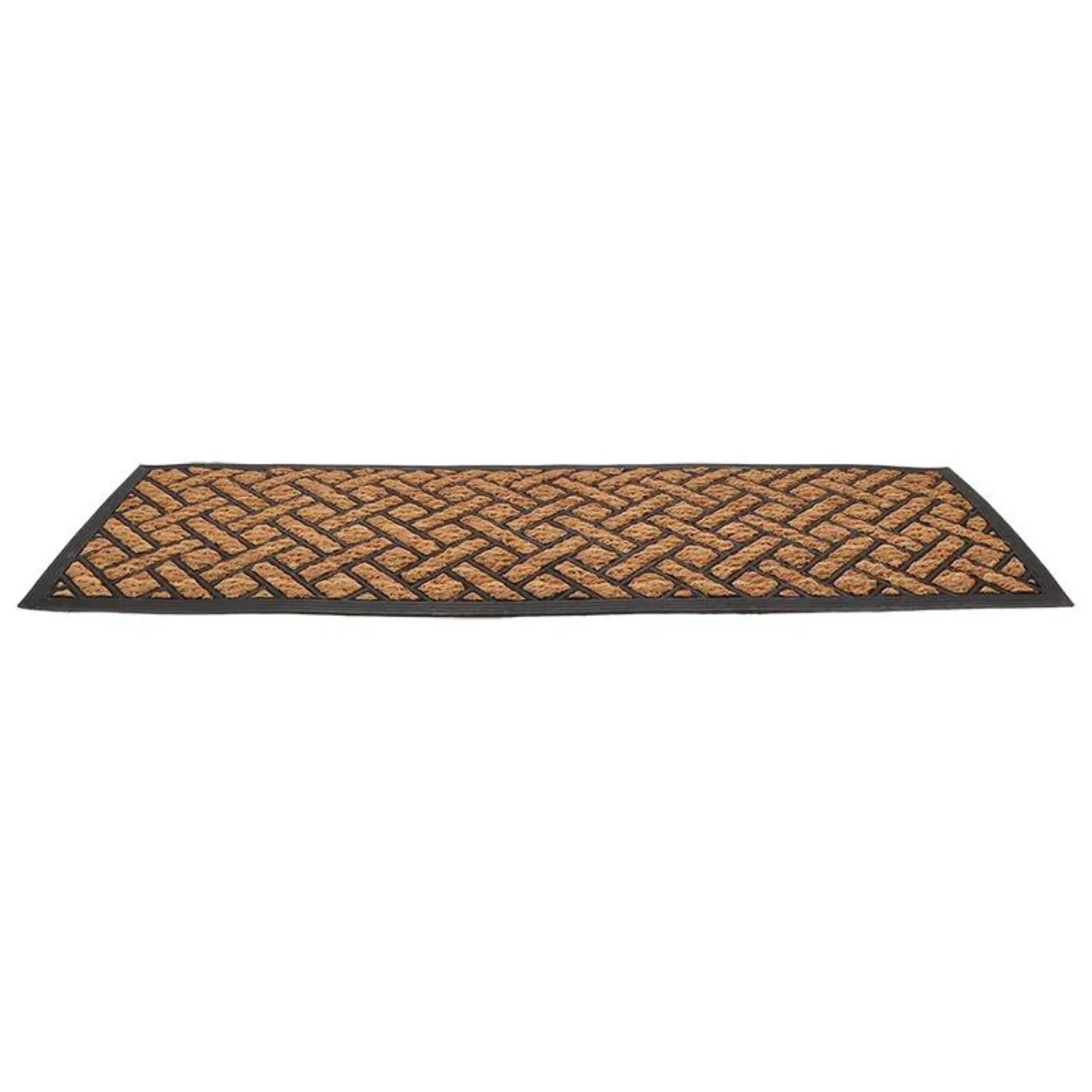 Black Weave Wide Coir Doormat