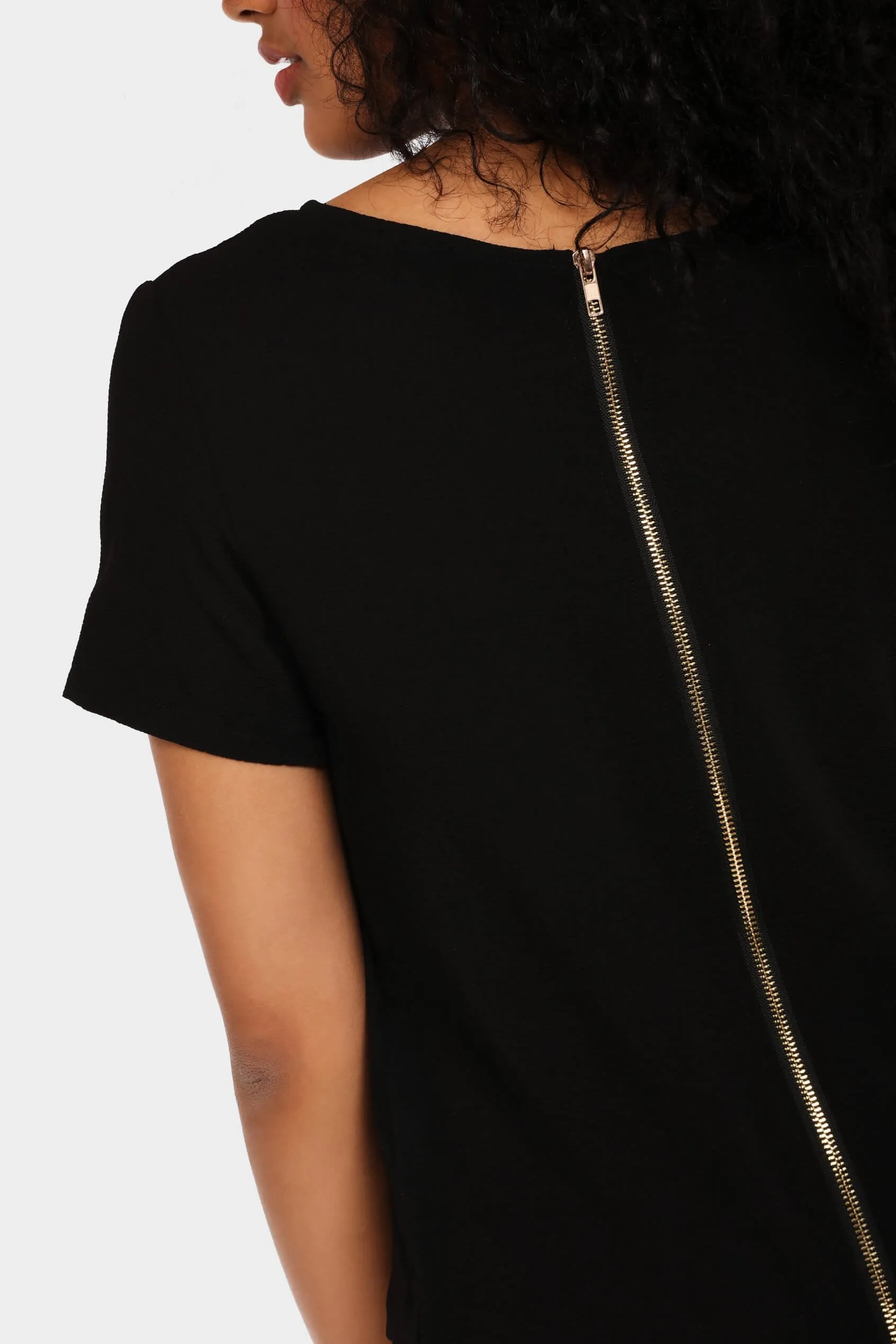 Black Zip Back Tank Top