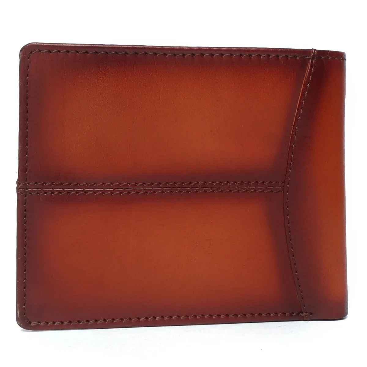 Brune Tan Hand Painted Leather Wallet For Men