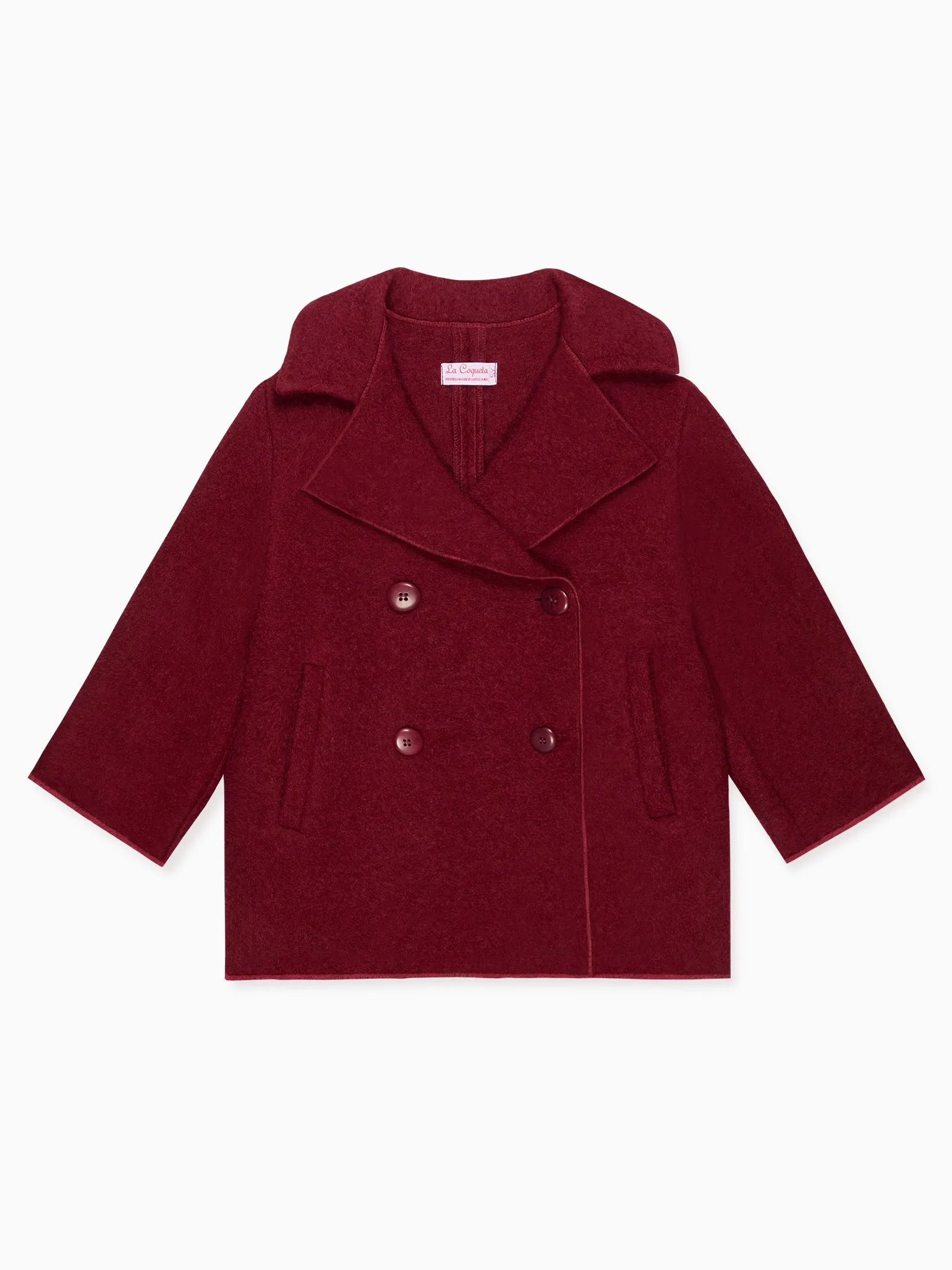 Burgundy Austria Wool Boy Jacket