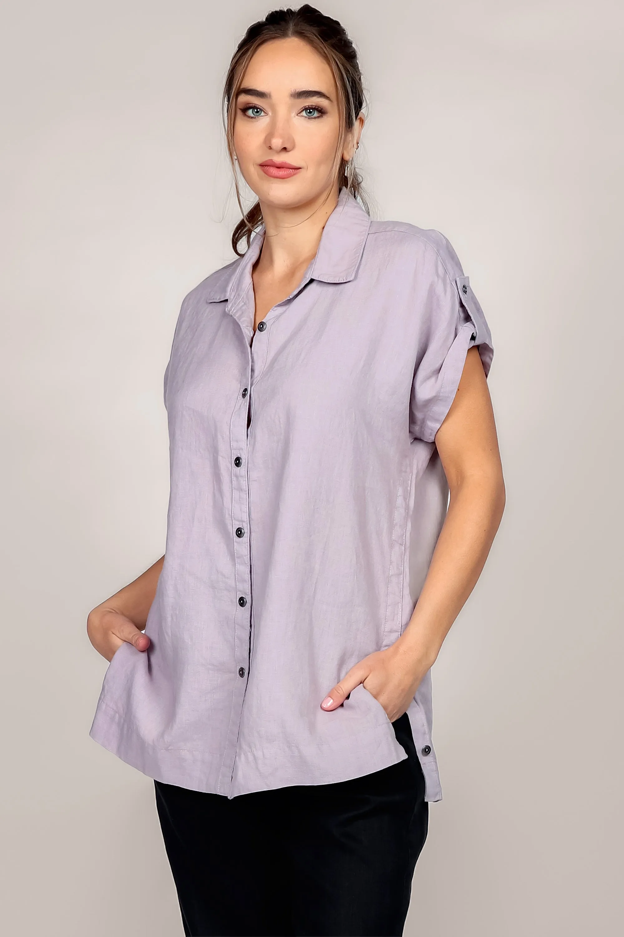 Button-Up Linen Shirt