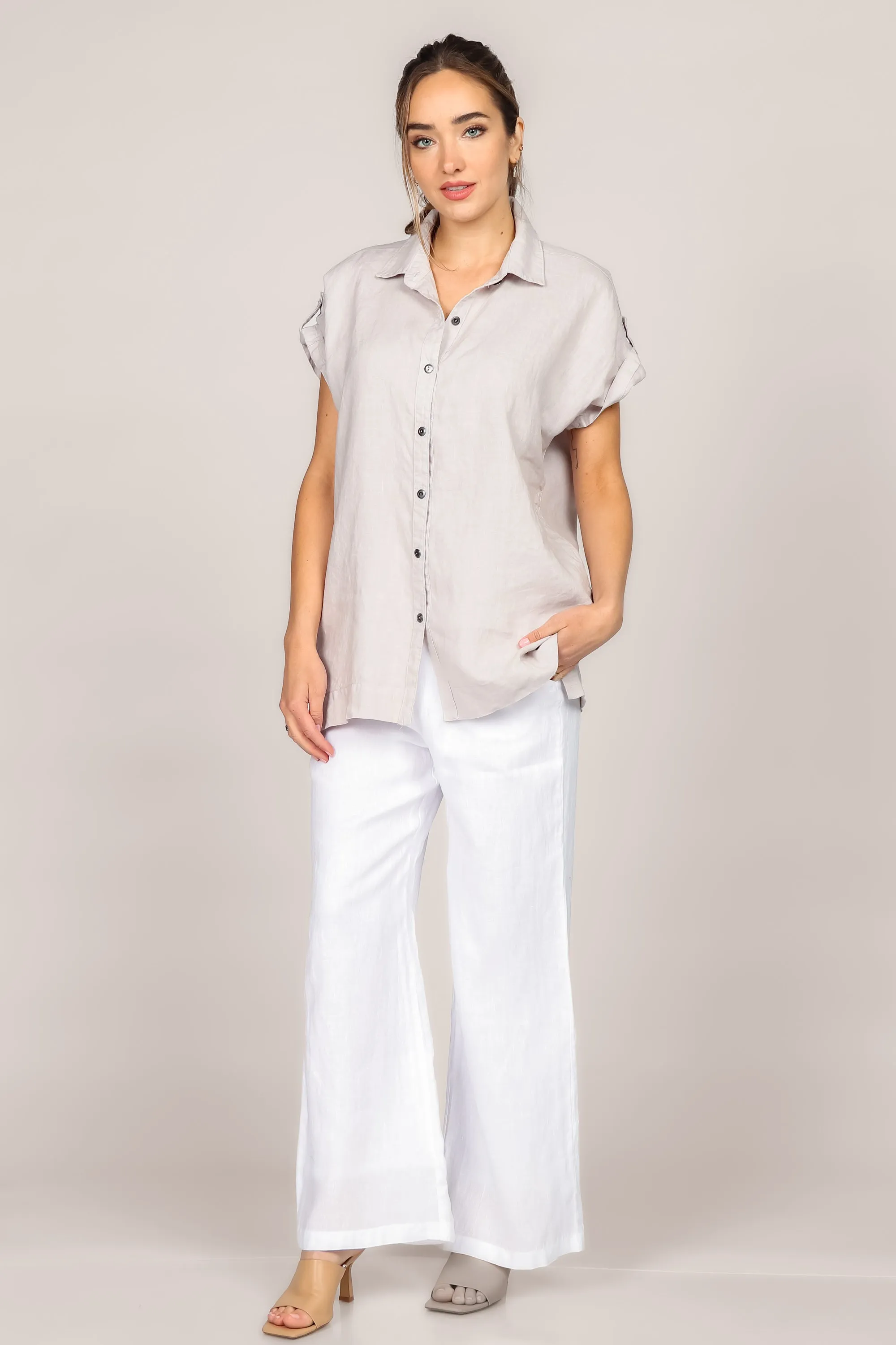 Button-Up Linen Shirt