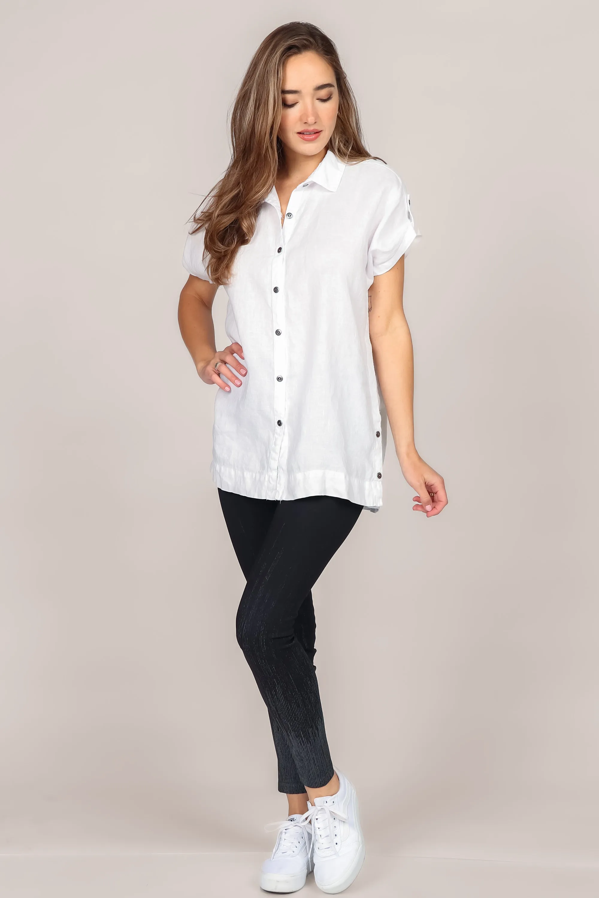 Button-Up Linen Shirt