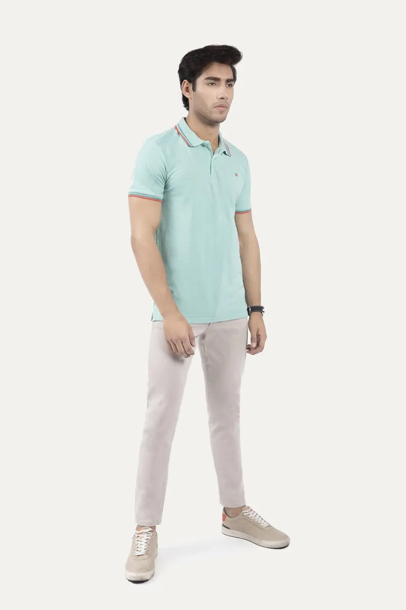 Buttoned Collar Polo Shirt