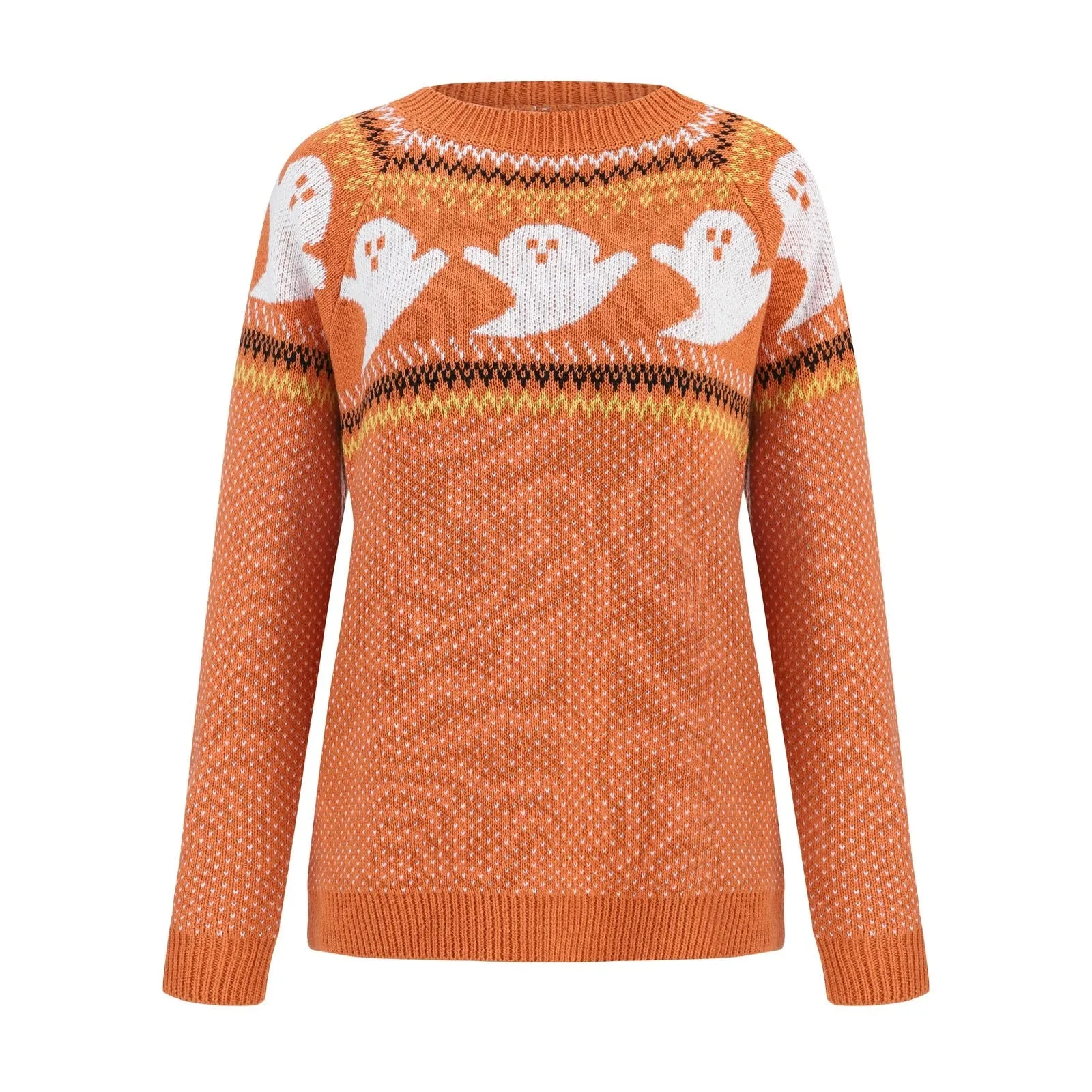 'Casper' Orange Alternative Ghost Sweater