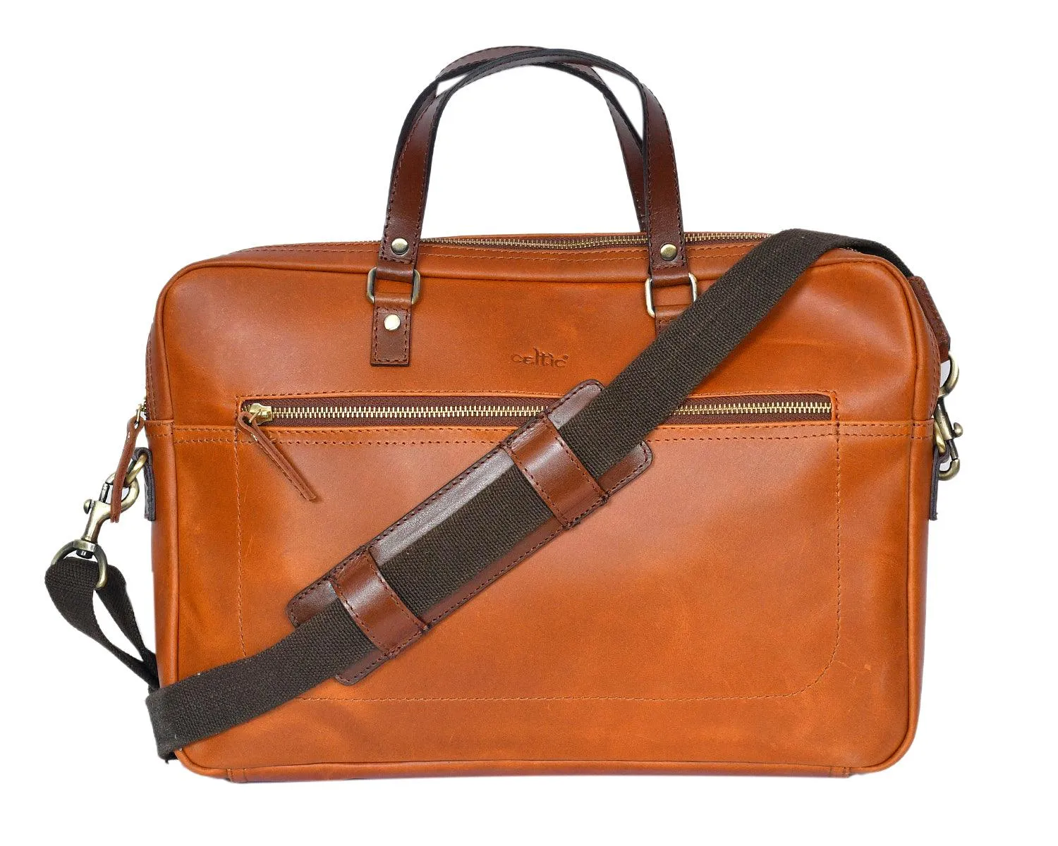 Celtic Premium Premium Leather Laptop Bag For Office And To Carry Your Full Size Laptop anywhere Safely. Art: BG-1542