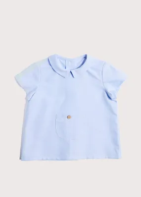 Classic Oxford Front Pocket Shirt in Light Blue (12mths-3yrs)