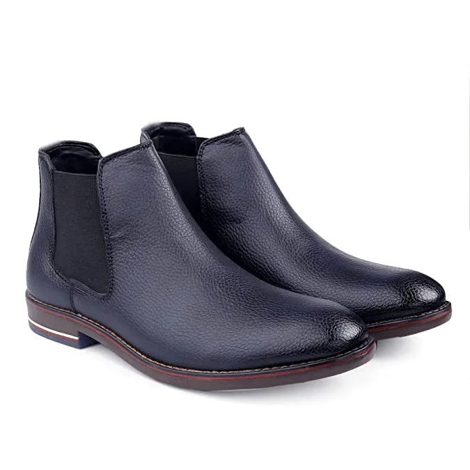 Classy Ankle British Design Blue Chelsea Boots For Men-JonasParamount